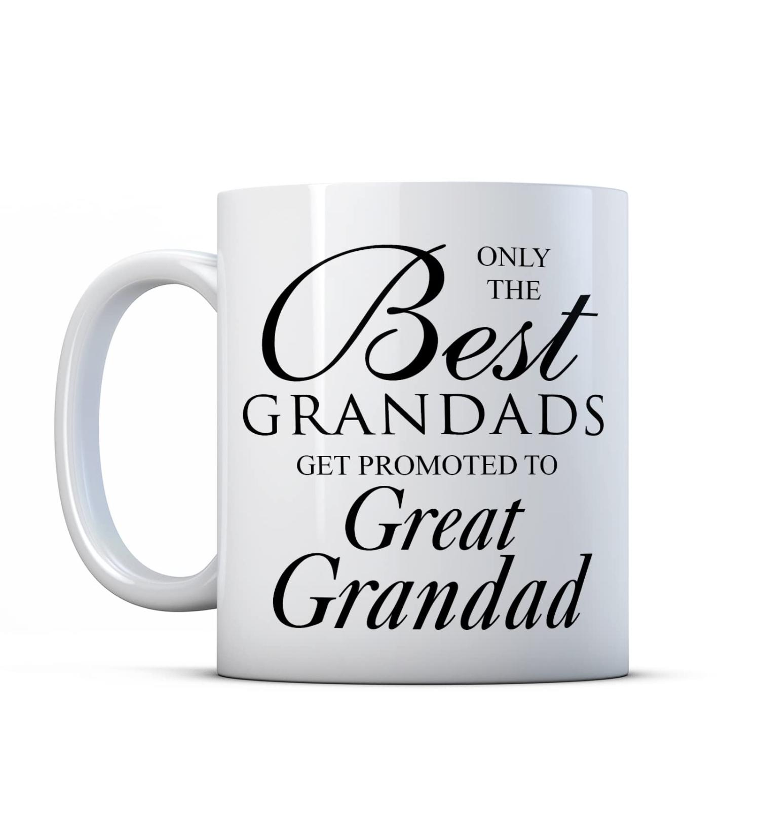 Fingerprints Only the Best Grandads Get Promoted to Great Grandad Mug - Buy Online on GoSupps.com