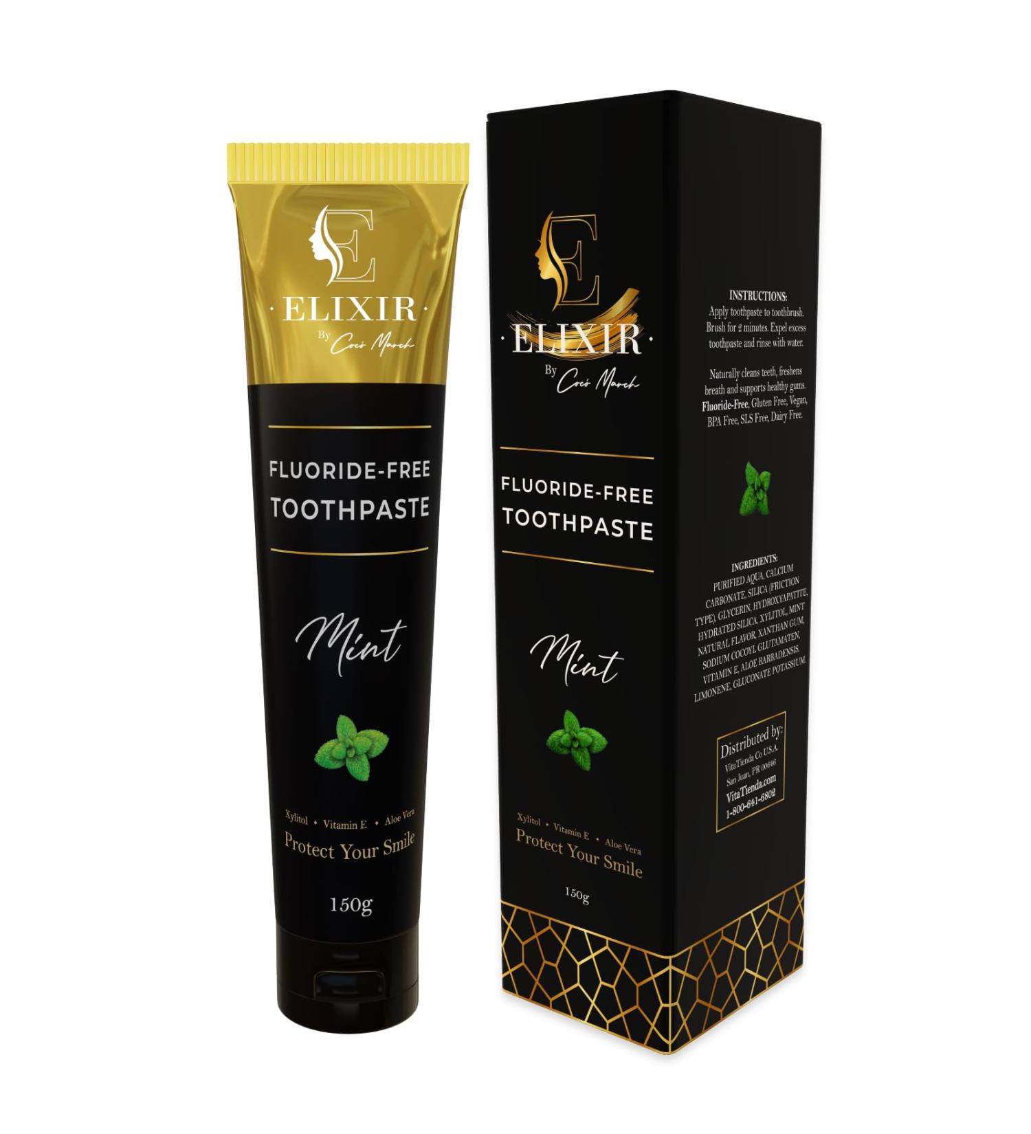 Fluoride Free Brightening Natural Toothpaste - Mint for Adults | Coc March 5.3 oz (150g) - Shop Internationally - Buy Online on GoSupps.com