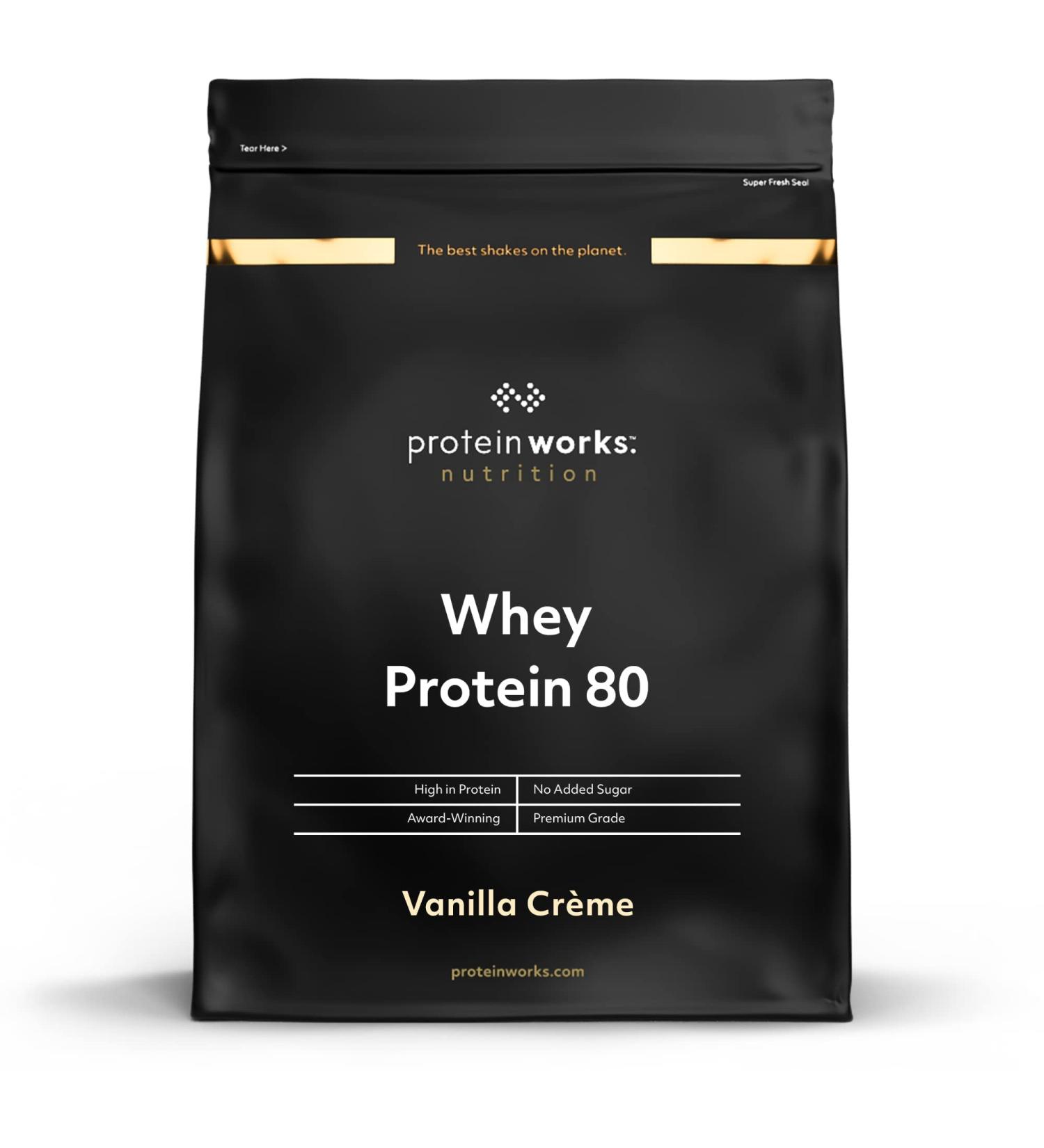 Buy Protein Works Whey 80 Protein Powder - Vanilla Cream | Premium Low Sugar Protein (500g) - Buy Online on GoSupps.com