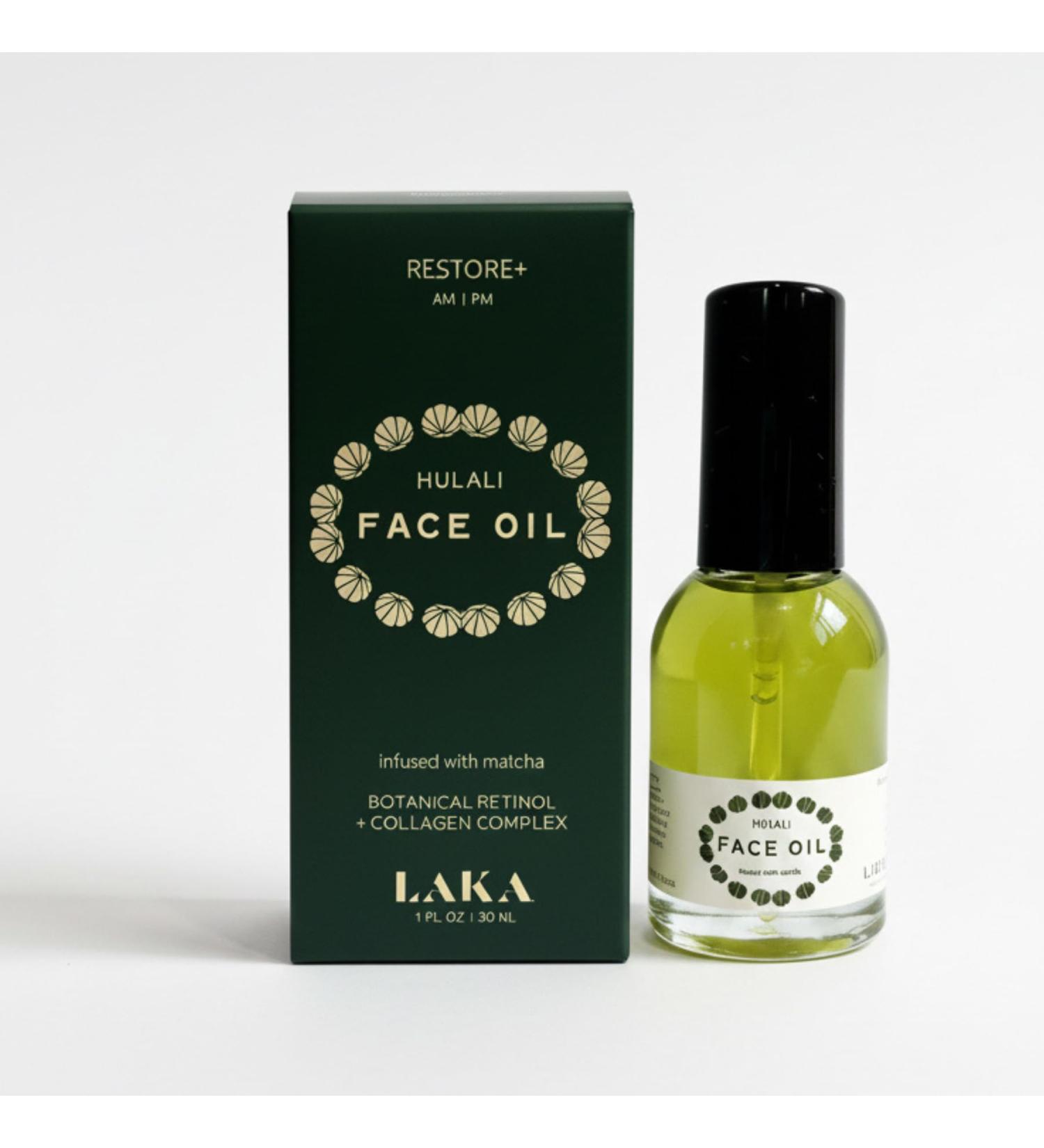 LAKA Hulali Botanical Hulali Facial Oil with Bakuchi Blue Tansy & Matcha Lightweight Face Oil Moisturizer for Daily AM & PM Skincare - Buy Online on GoSupps.com