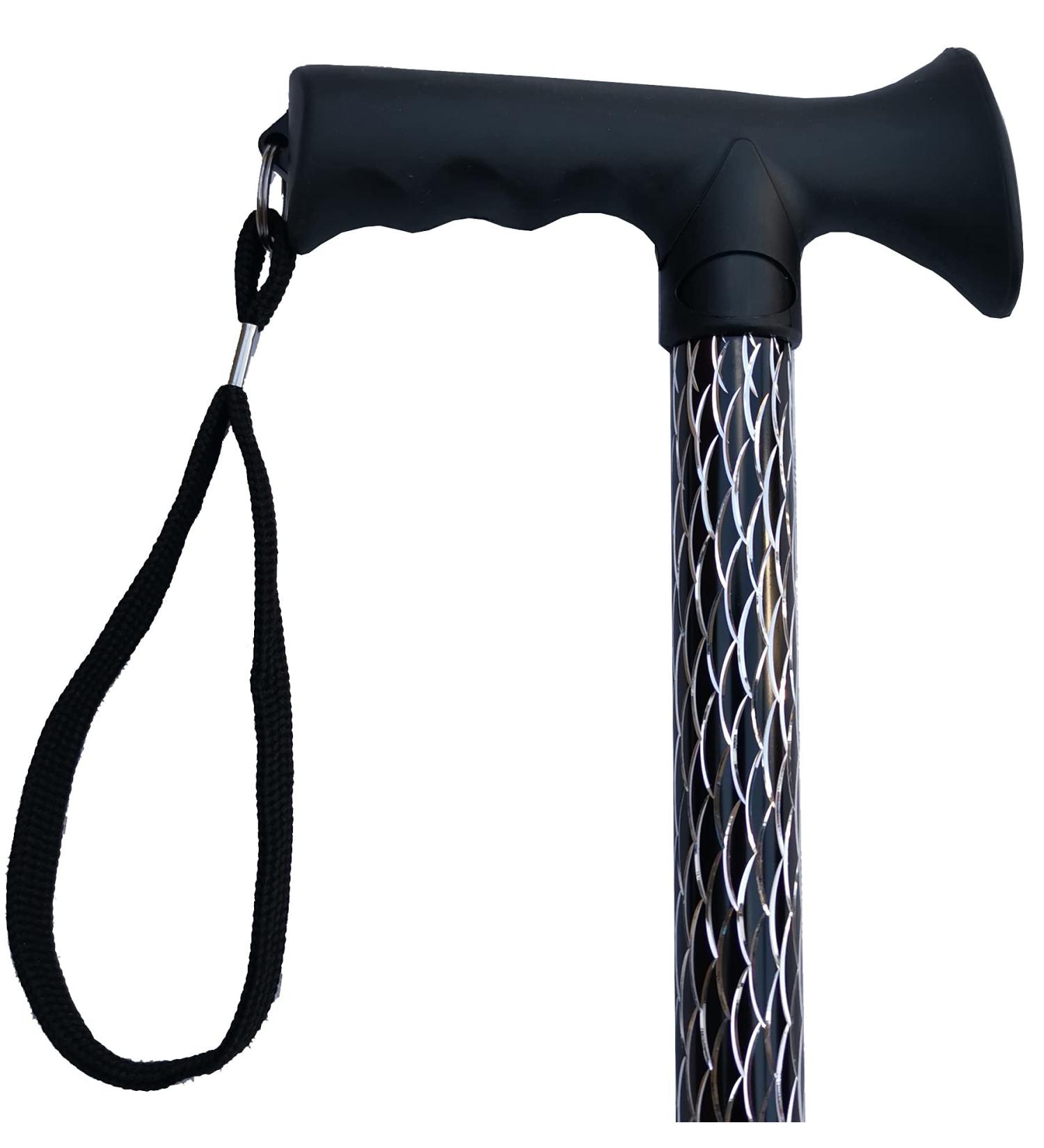 Luxury Ladies Engraved Etched Adjustable Walking Stick Cane with Soft Grip Gel Ergonomic Handle for Women - 25.5 35.5 Engraved Black - Buy Online on GoSupps.com