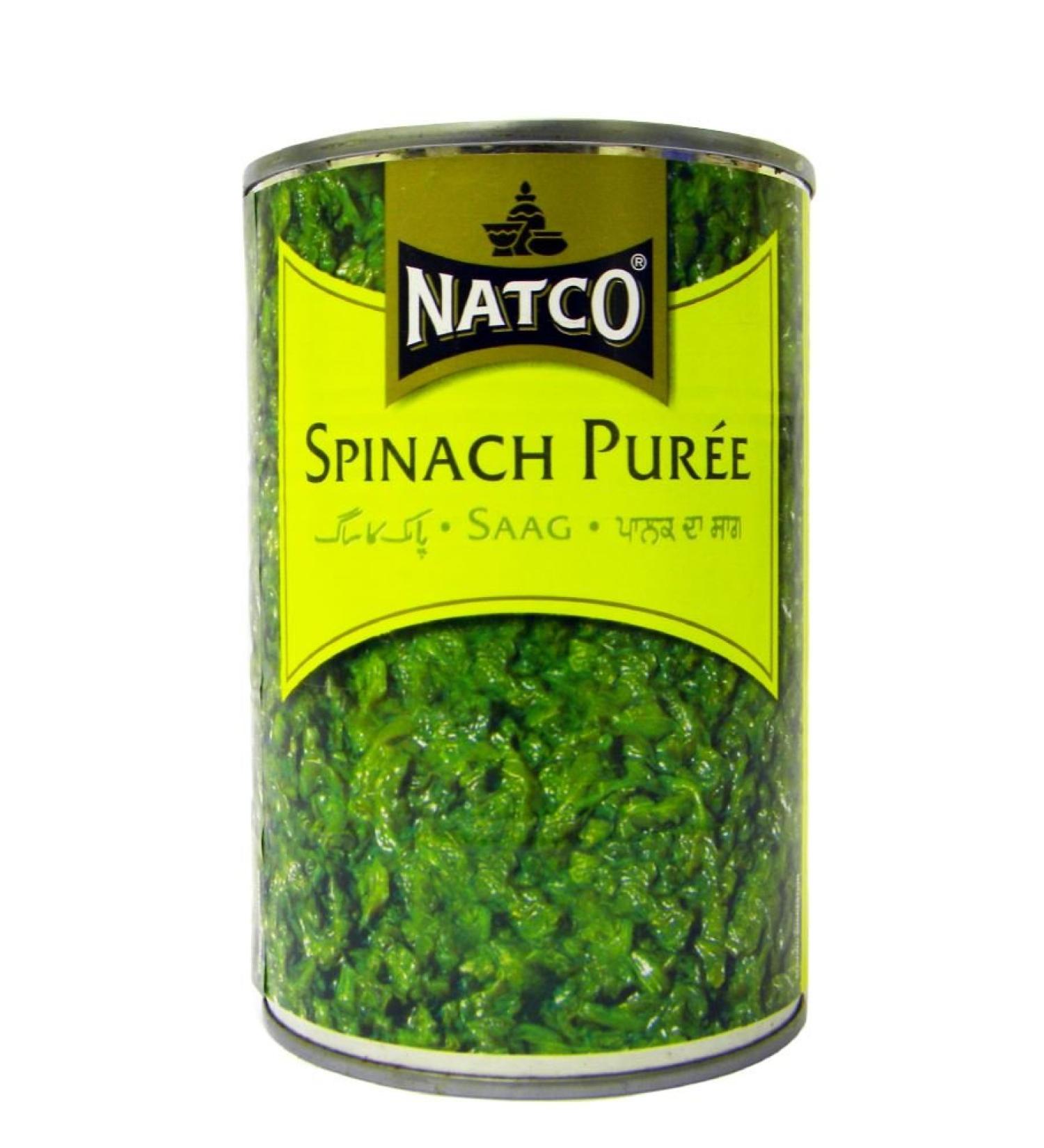 Natco - Puree d'épinards – 395 g (lot de 4)
