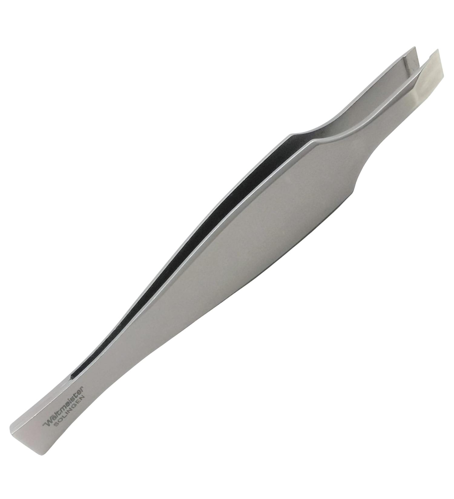 Solingen Weltmeister Slanted Plucking Tweezers - 8cm Stainless Steel Eyebrow Remover for Precision Grooming - Buy Online on GoSupps.com