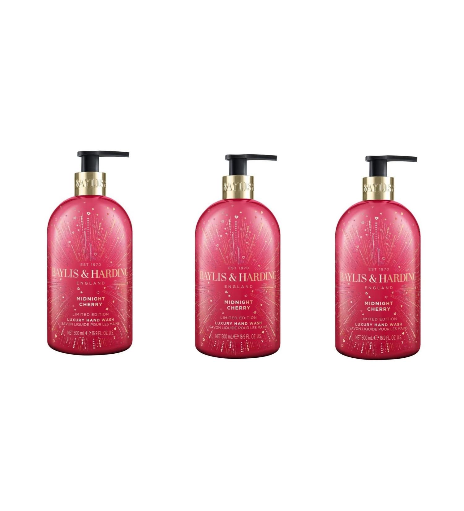  Baylis & Harding Baylis & Harding Midnight Cherry 3-Pack 500ml Hand Soap Bottles - Buy Online on GoSupps.com