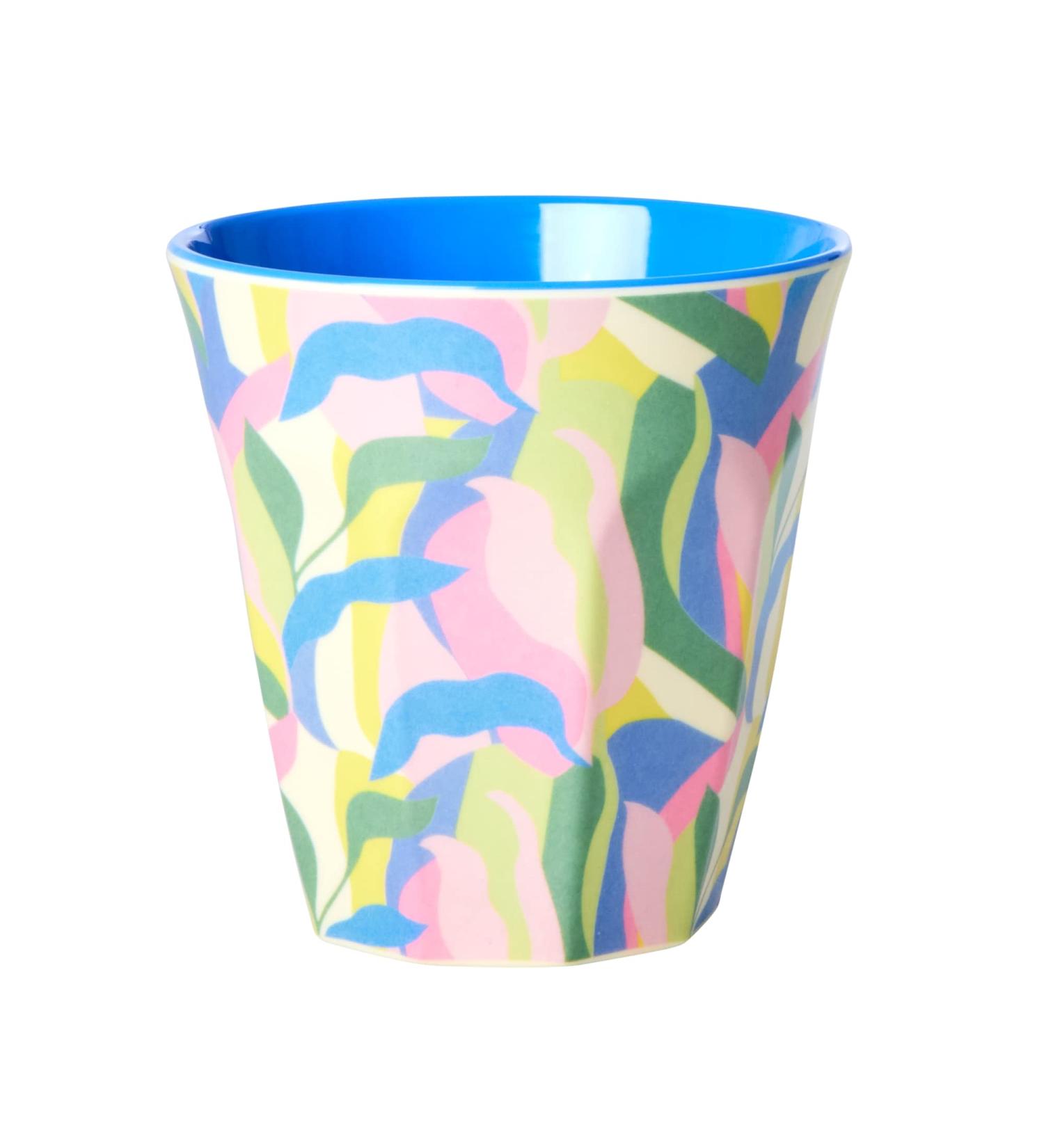 Medium Melamine Mug - Blue - Jungle Fever Print