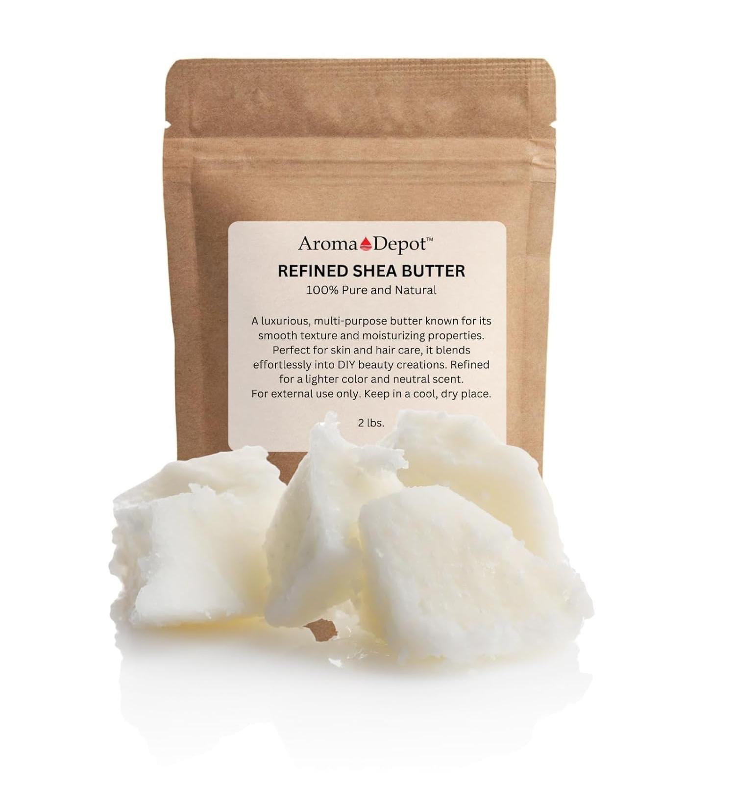 Refined African Shea Butter Grade A 100% Pure Natural Refined Fresh Moisturizing Ideal for Dry and Cracked Skin. It can be used in Body Hair and Face. (2 Lb.) - Buy Online on GoSupps.com