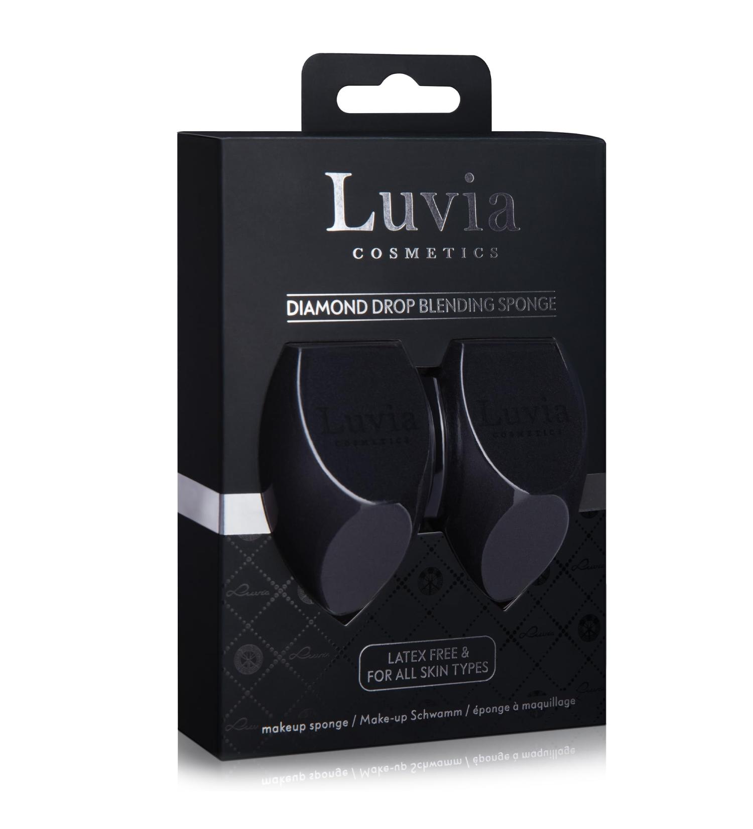 Makeup Sponge Set in Diamond Shape Luvia Cosmetics Makeup Blender Black - Buy Online on GoSupps.com