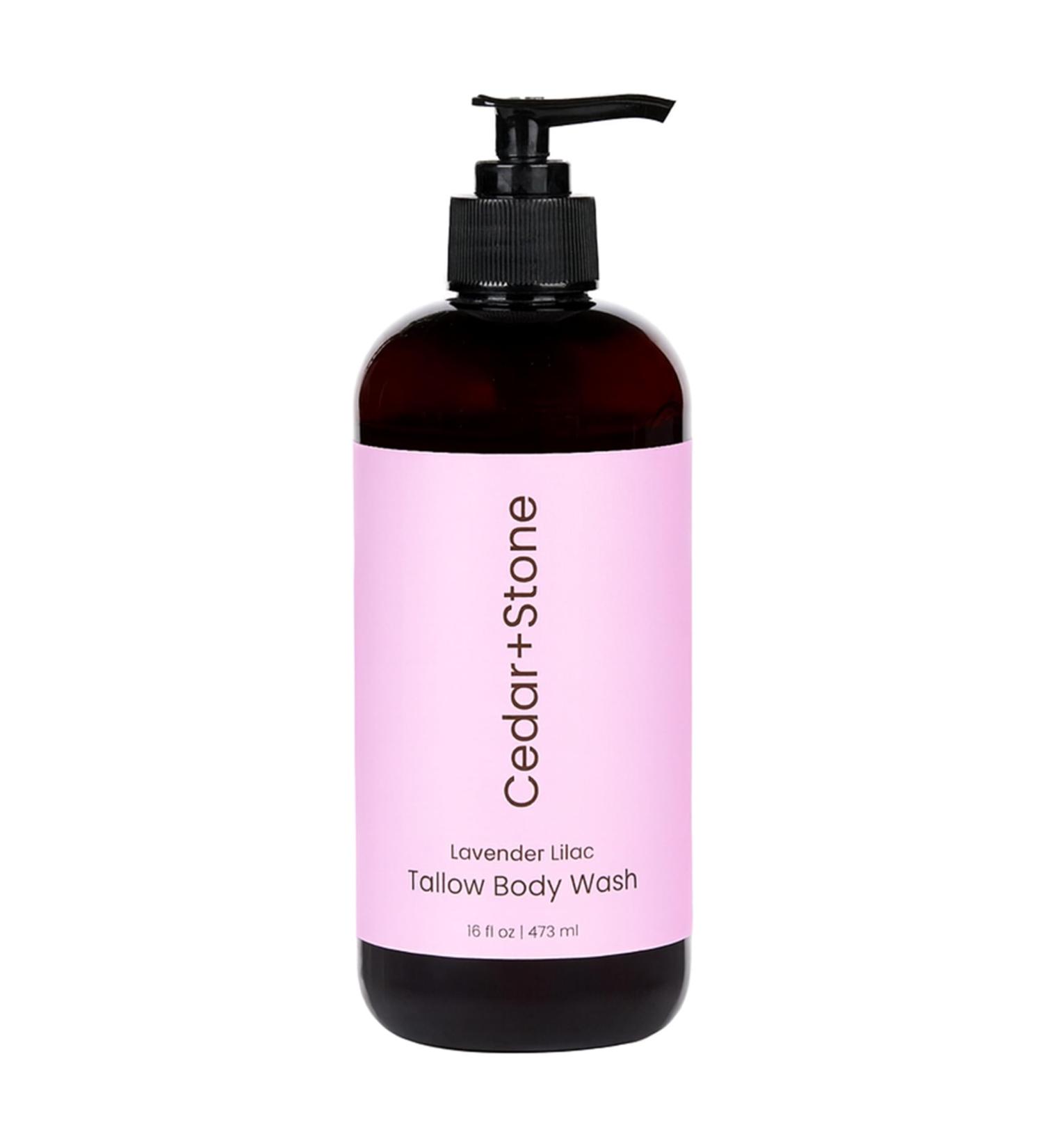OfficeKit Cedar + Stone Clean Body Wash with Grass-Fed Tallow Sulfate-Free Natural Body Wash for Dry Sensitive Skin Lavender & Lilac with USDA Organic Oils 16oz - Buy Online on GoSupps.com