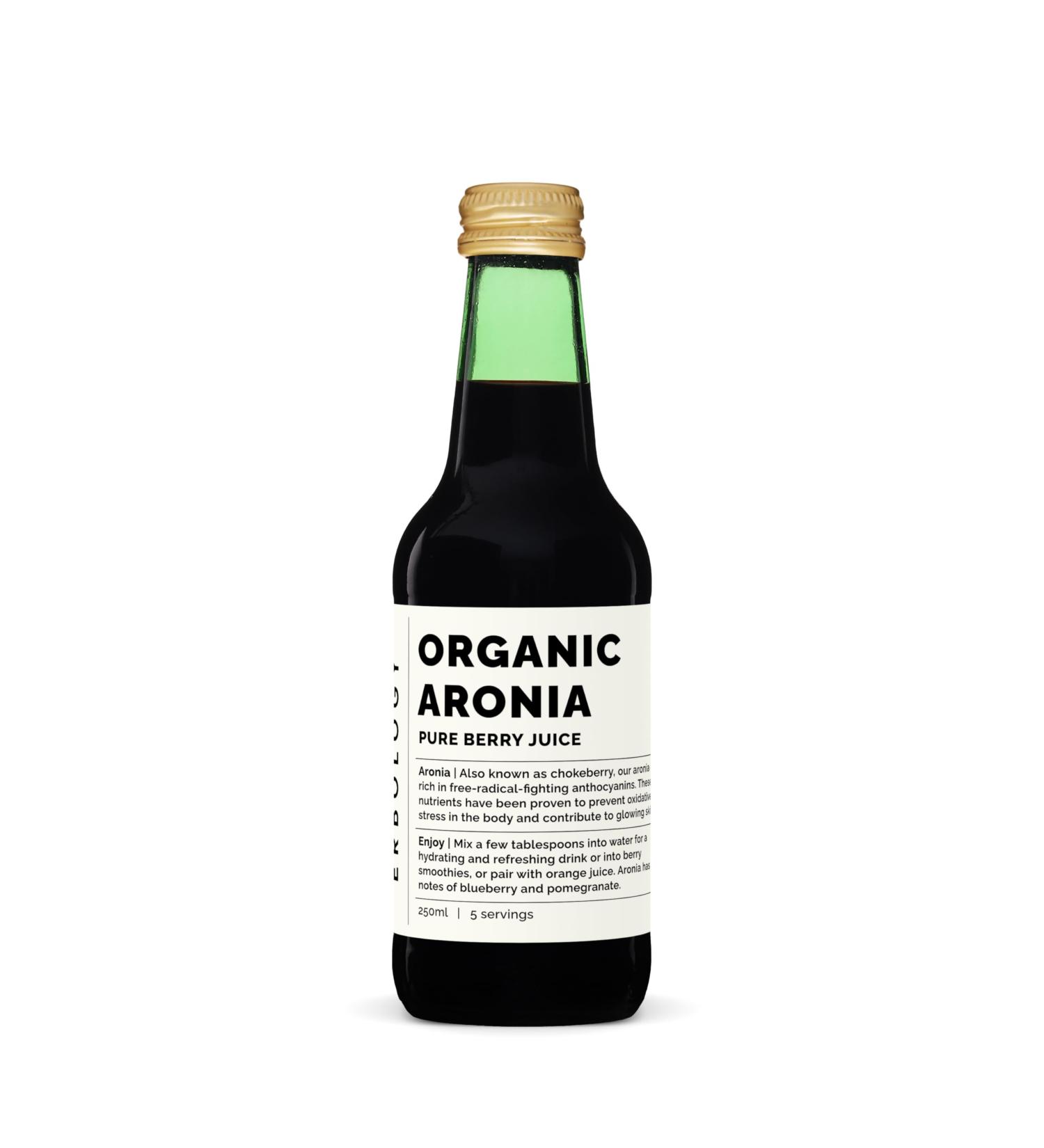 Jus d'Aronia Bio 250ml - 100% Aronia - Riche en Anthocyanes - Pour une Belle Peau - Buy Online on GoSupps.com