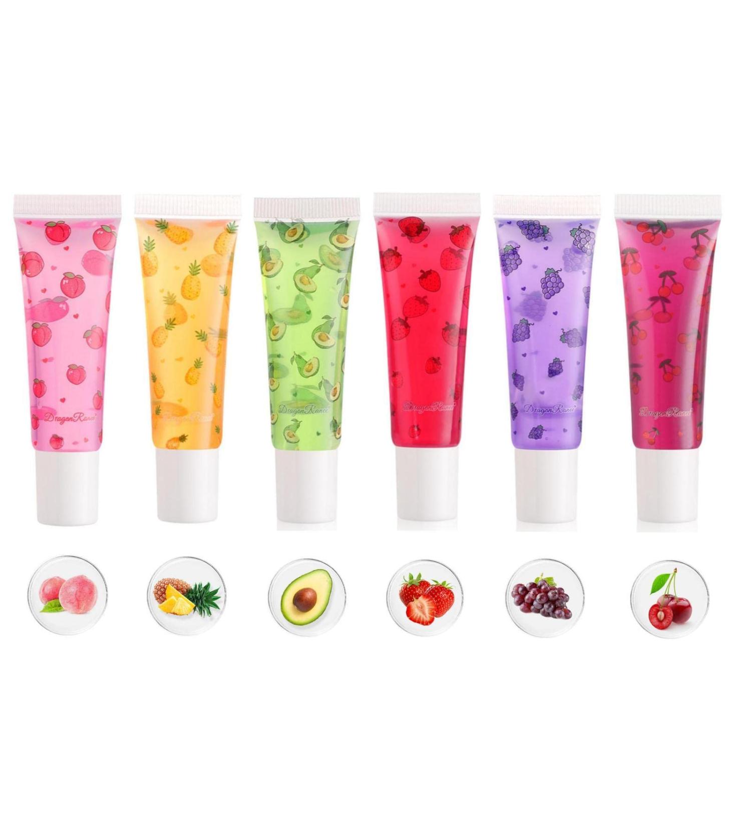 Holzsammlung Moisturizing Lip Oil No-Sticky Lip Gloss Lip Balm Lip Care Fruit Flavoured Lip Oil For Dry Lip's Moisturizing Hydrating And Nourishing(Peach+Pineapple+Avocado+Strawberry+Grape+Cherry) A05# - Buy Online on GoSupps.com