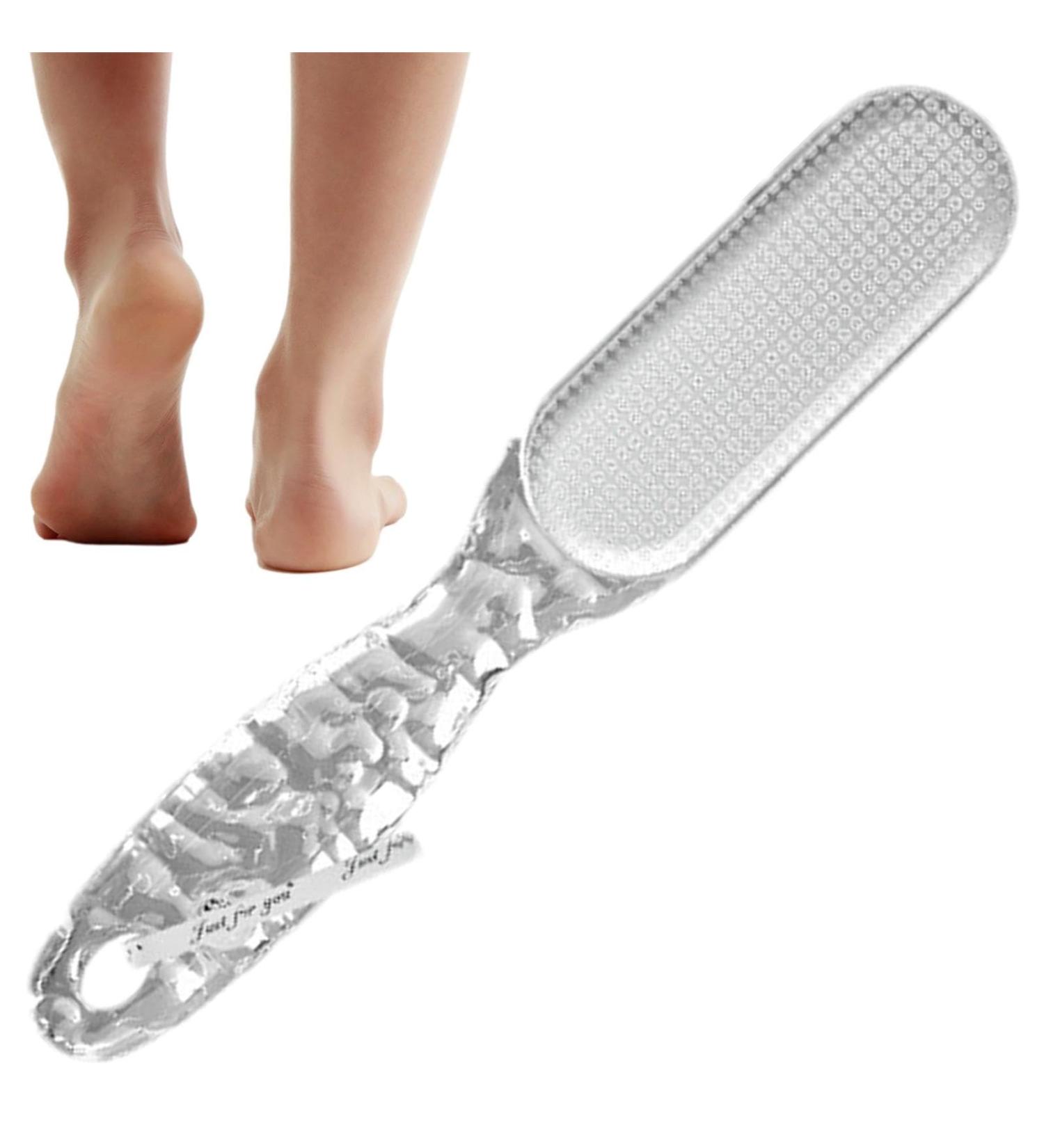 Foot Scrubber - 2-in-1 Multi Purpose Callus Remover - Multi-Purpose Pedicure Tools Foot Scrubber for Dead Skin - Reduces Calluses Corns Transparent - Buy Online on GoSupps.com
