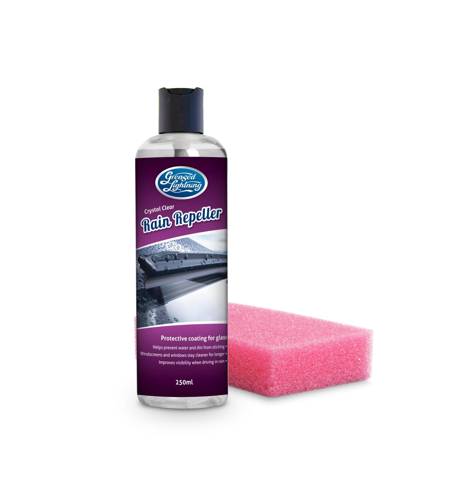 Greased Lightning Rain Repeller Windscreen Protector - Protects Windscreens from Rain Snow Dirt and Grime Improves Visibility Long Lasting Performance - 250ml - Buy Online on GoSupps.com
