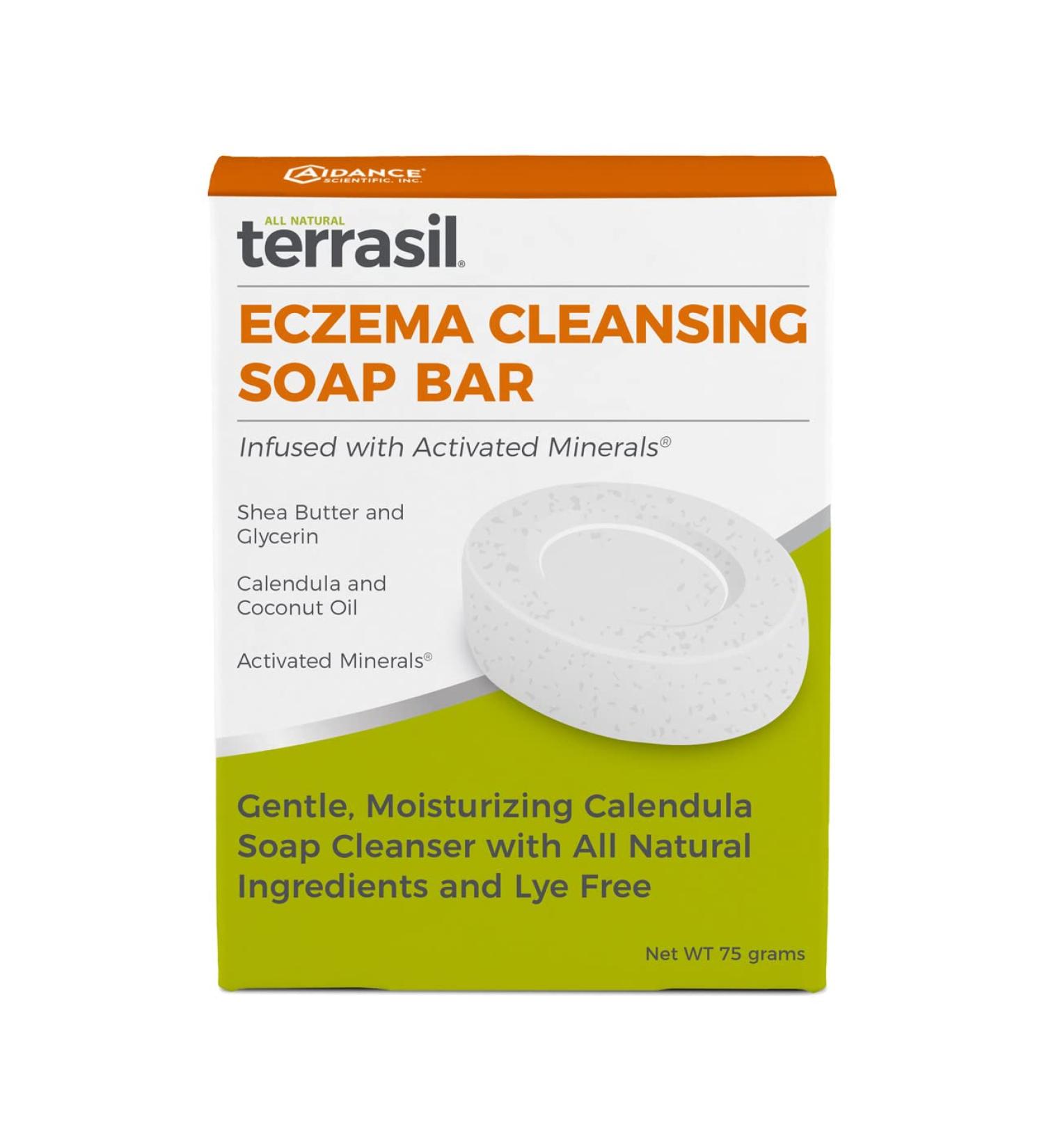 Terrasil Eczema Natural Soap Bar with Calendula - Gentle Body Soap for Adults & Kids 75gm - Buy Online on GoSupps.com