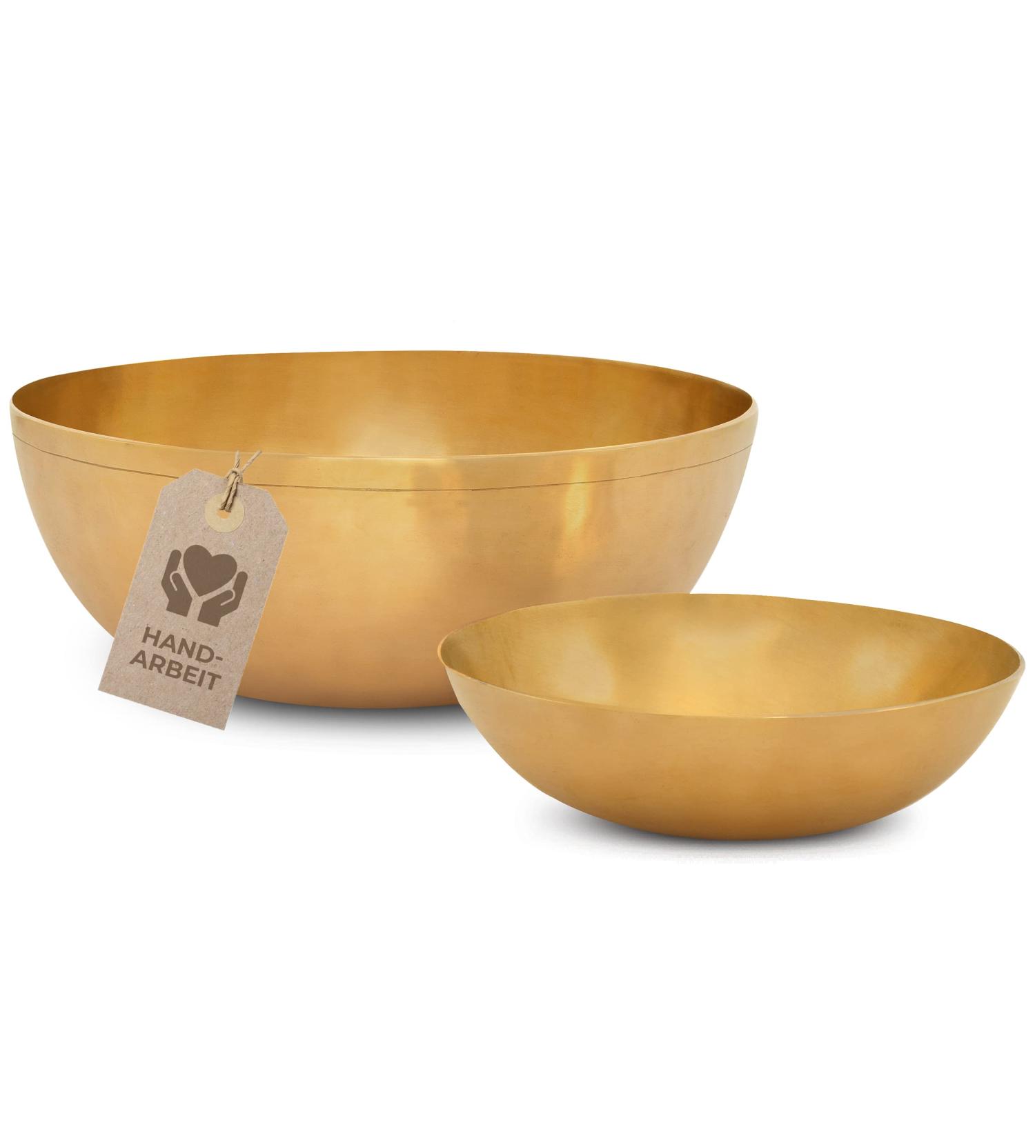 Expert Tibetan Sound Bowl Set for Relaxation & Yoga | Large 21.5cm & Mini 13.5cm | Deep Clay Massage Sound Shells for Private Use - Buy Online on GoSupps.com