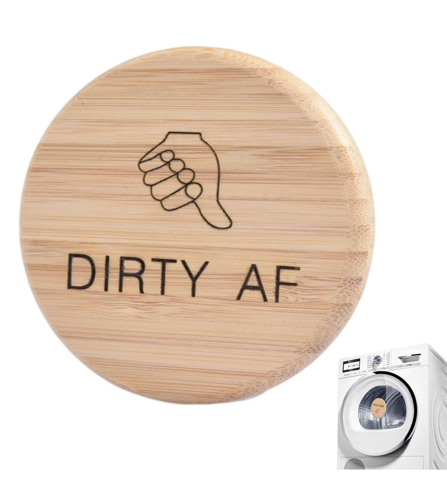 Blue Fish Clean Dirty Magnet for Dishwasher Bamboo Non-Scratch Strong Magnetic Flip Indicator | Strong Non-Scratching Magnet Decorative Kitchen Accessories - Buy Online on GoSupps.com