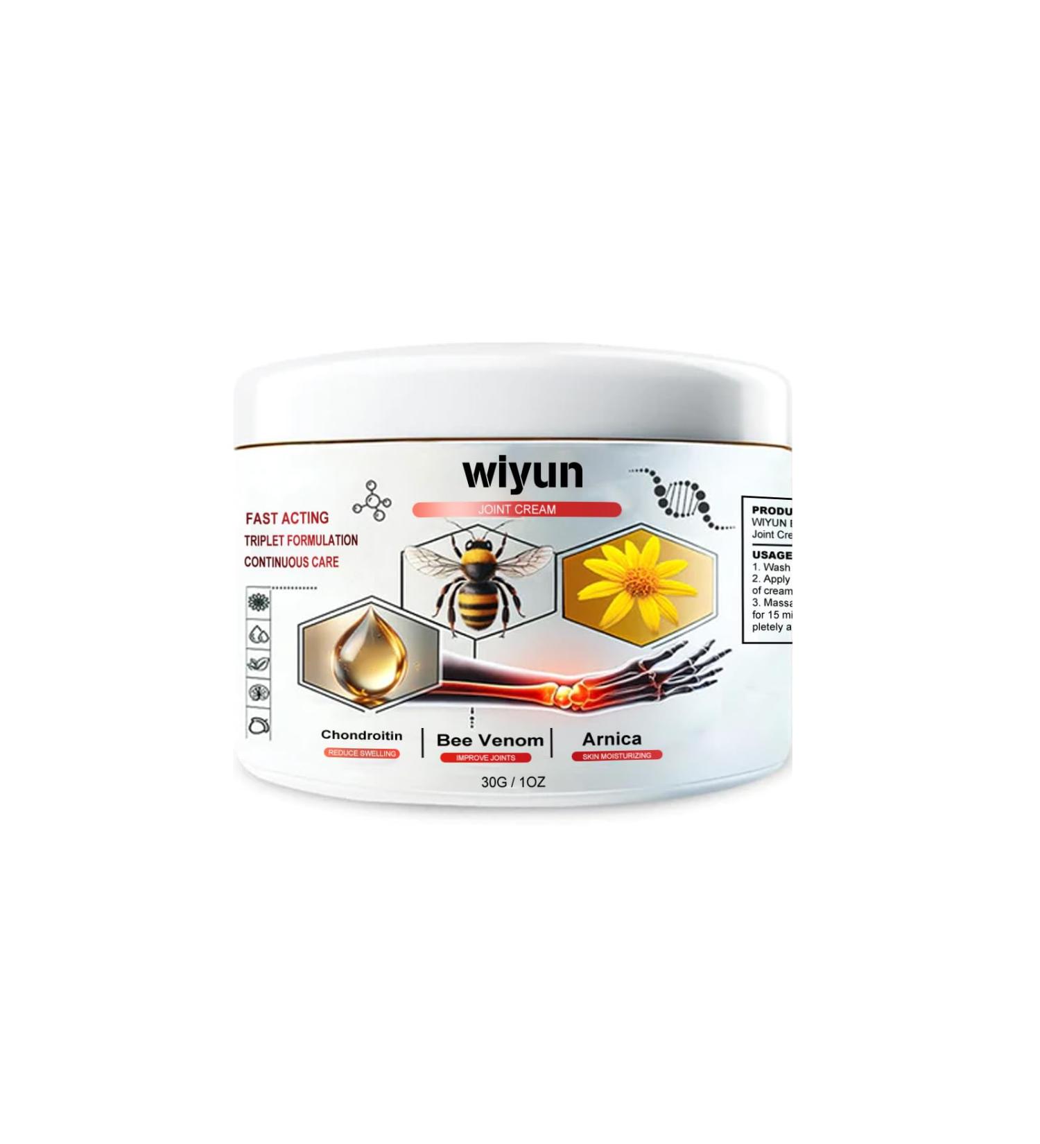 Bee Venom Cream Joint and Bone Cream Natural Joint and Bone Cream Bee Venom Joint and Bone Relief Cream Bee Pain and Bone Healing Gel Pain Relief Cream Provides for Back Neck Hands Feet Etc - Buy Online on GoSupps.com