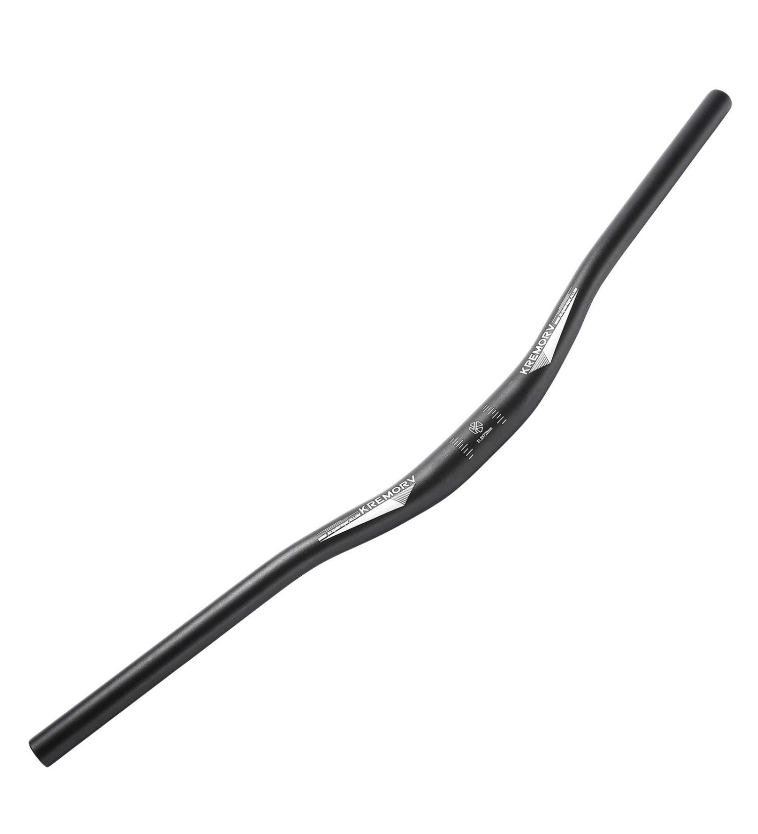 Kremorv Mountain Bike Handlebar Riser 31.8mm 720mm/780mm,MTB Bicycle Handlebar Aluminium Alloy Black 780MM