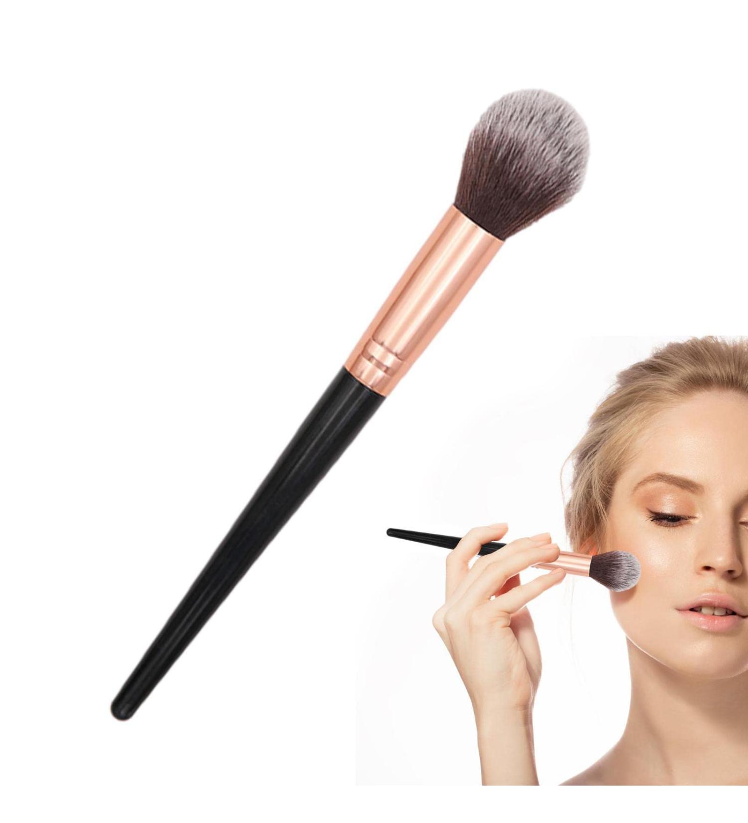 Highlighter Brush Makeup - Makeup Blending Brush - Cosmetic Accessories to Lock in Foundation and Concealer with Soft Bristle Check Eyeshadow Nose Blending Pochy Black Single Highlight Brush - Buy Online on GoSupps.com