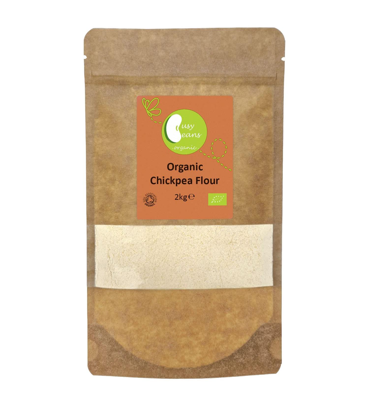 Organic Chickpea Flour - Certified Organic - by Busy Beans Organic (2kg) - Buy Online on GoSupps.com