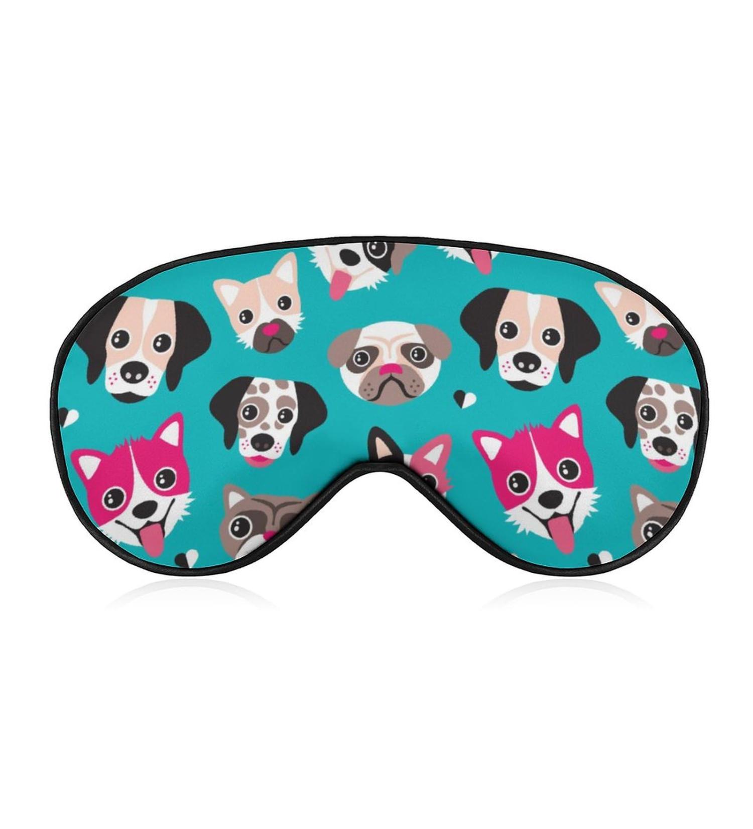 Pet Dog Face Sleep Mask - Adjustable Blindfold for Sleeping, Blocking Light - Men's and Women's Night Travel Eye Cover - Buy Online on GoSupps.com