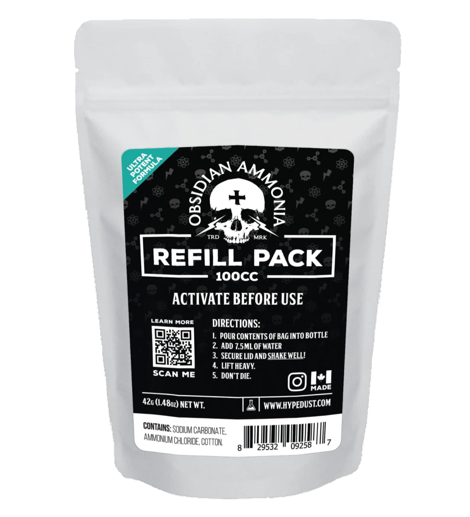Obsidian Refill Pack | 100cc | Premium Smelling Salts | Science + Violence