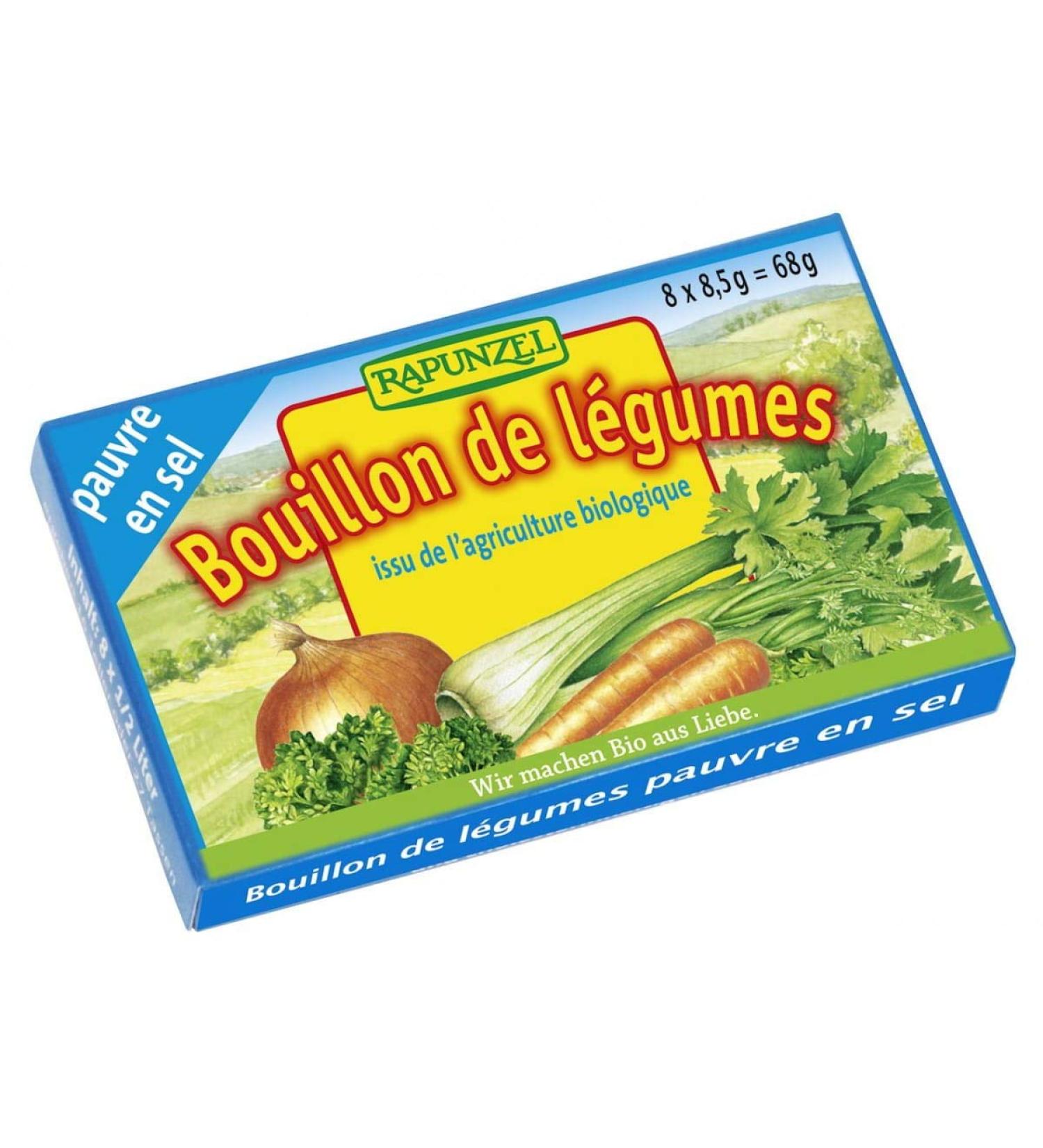 RAPUNZEL - Organic vegetable broth 8 cubes - Low in salt