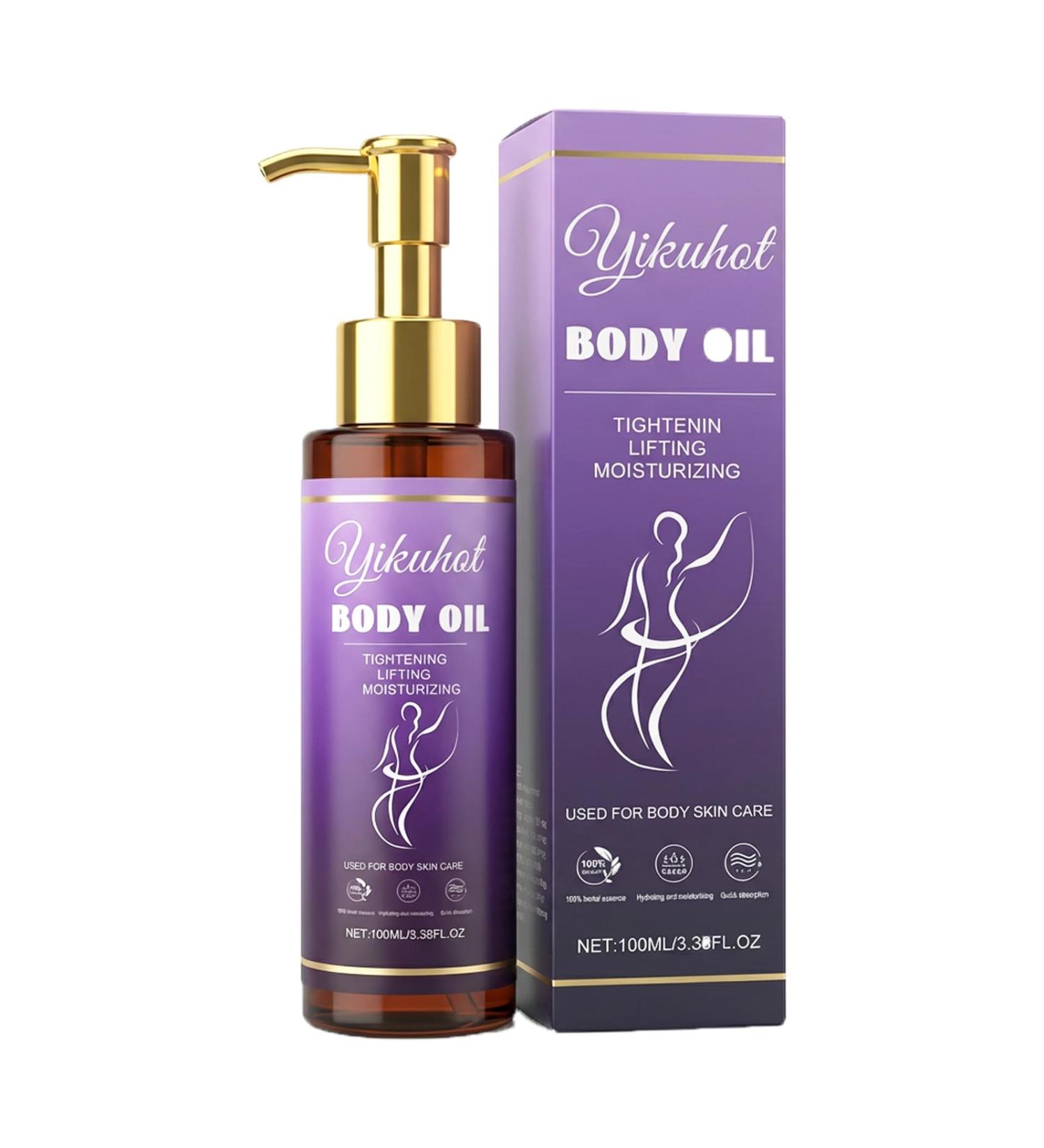Yikuhot Body Firming Oil with Natural Ingredients & Vitamin E Lightweight Body Oil for Women Post Shower Nourishing & Firming (Orchid)