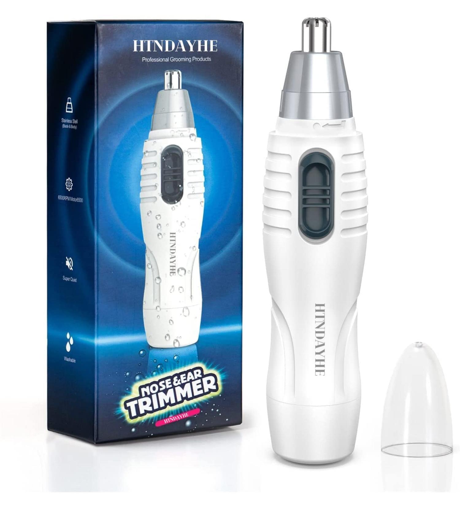 Ear and Nose Hair Trimmer for Men and Women - Dual Edge Blades - Easy to Clean Facial Hair Remover (White) - Buy Online on GoSupps.com