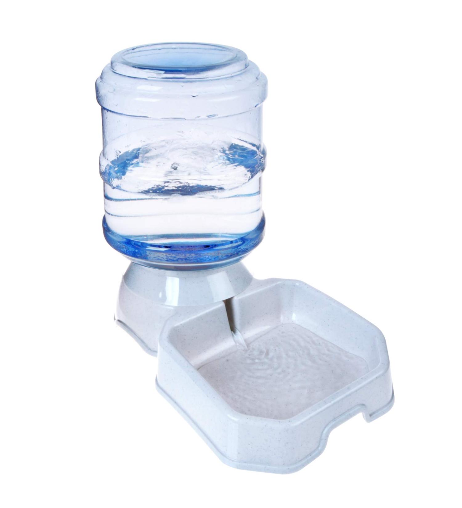 Pet Water Dispenser Station - 1 Gal Replenish Pet Waterer for Dog Cat Animal Automatic Gravity Water Drinking Fountain Bottle Bowl Dish Stand - Buy Online on GoSupps.com