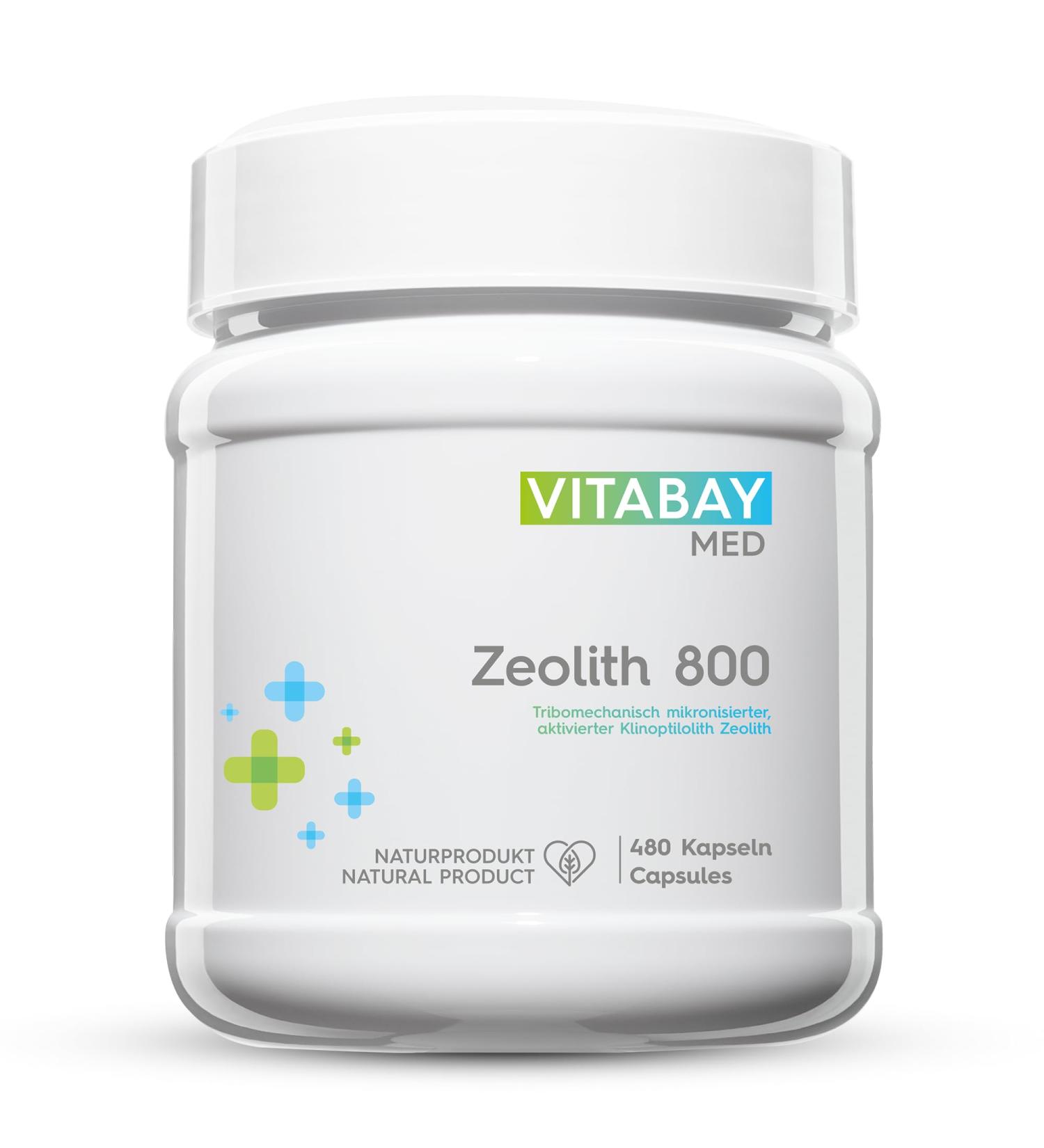 Buy Vitabay Zeolite Capsules - High Dose 800-480mg Detox - Organic Vegan Clinoptilolith | Zeolith Detox Capsules for Cleanse - Buy Online on GoSupps.com