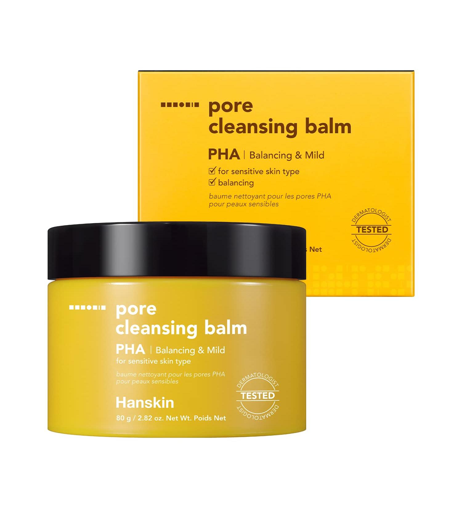Hanskin PHA Pore Cleansing Balm 2.82 oz - Blackhead Cleanser & Makeup Remover for Sensitive Skin - Buy Online on GoSupps.com