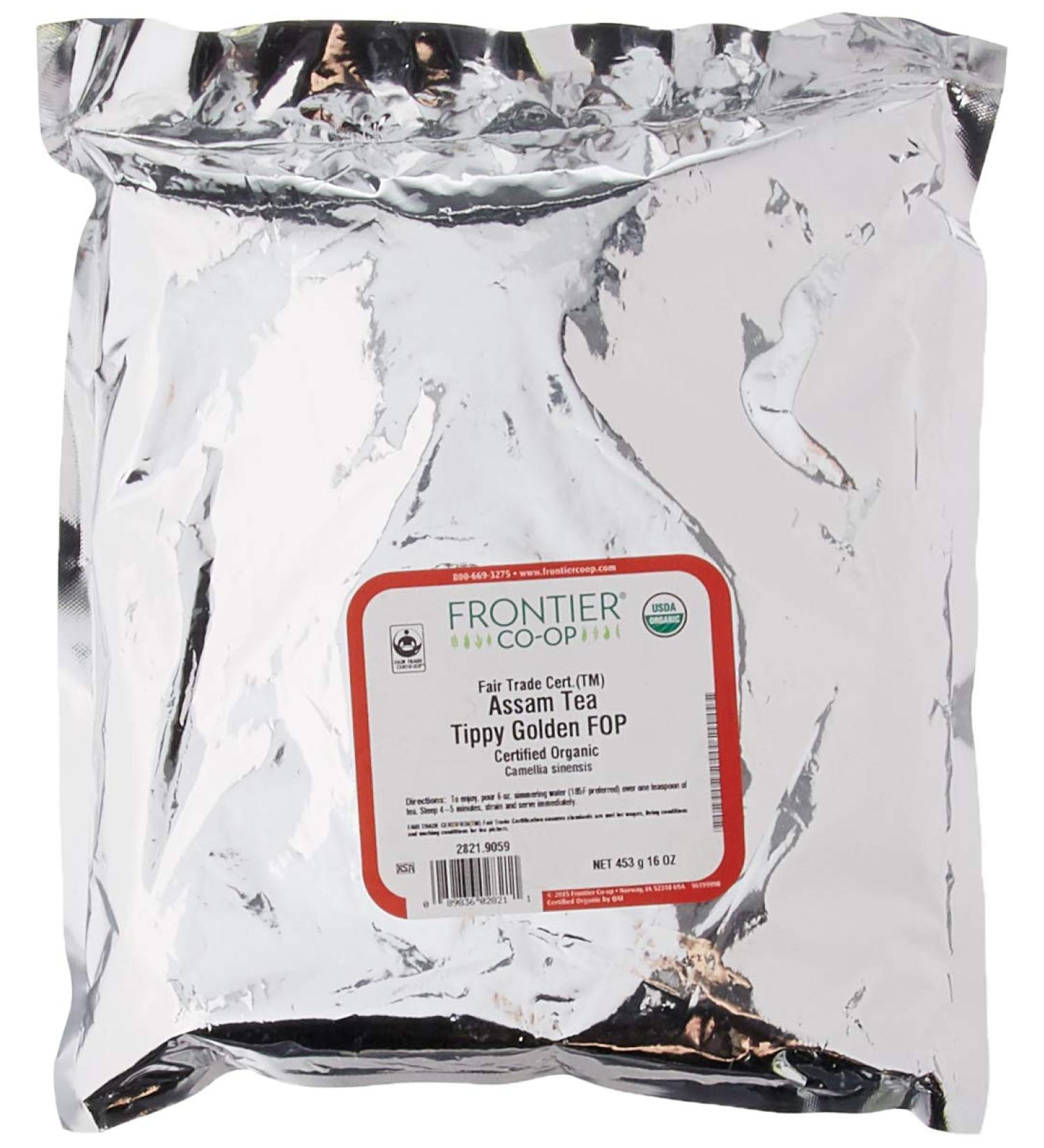 Frontier Organic Fair Trade Assam Tea - Tippy Golden FOP 16 oz (453 g) | Premium Quality - Buy Online on GoSupps.com