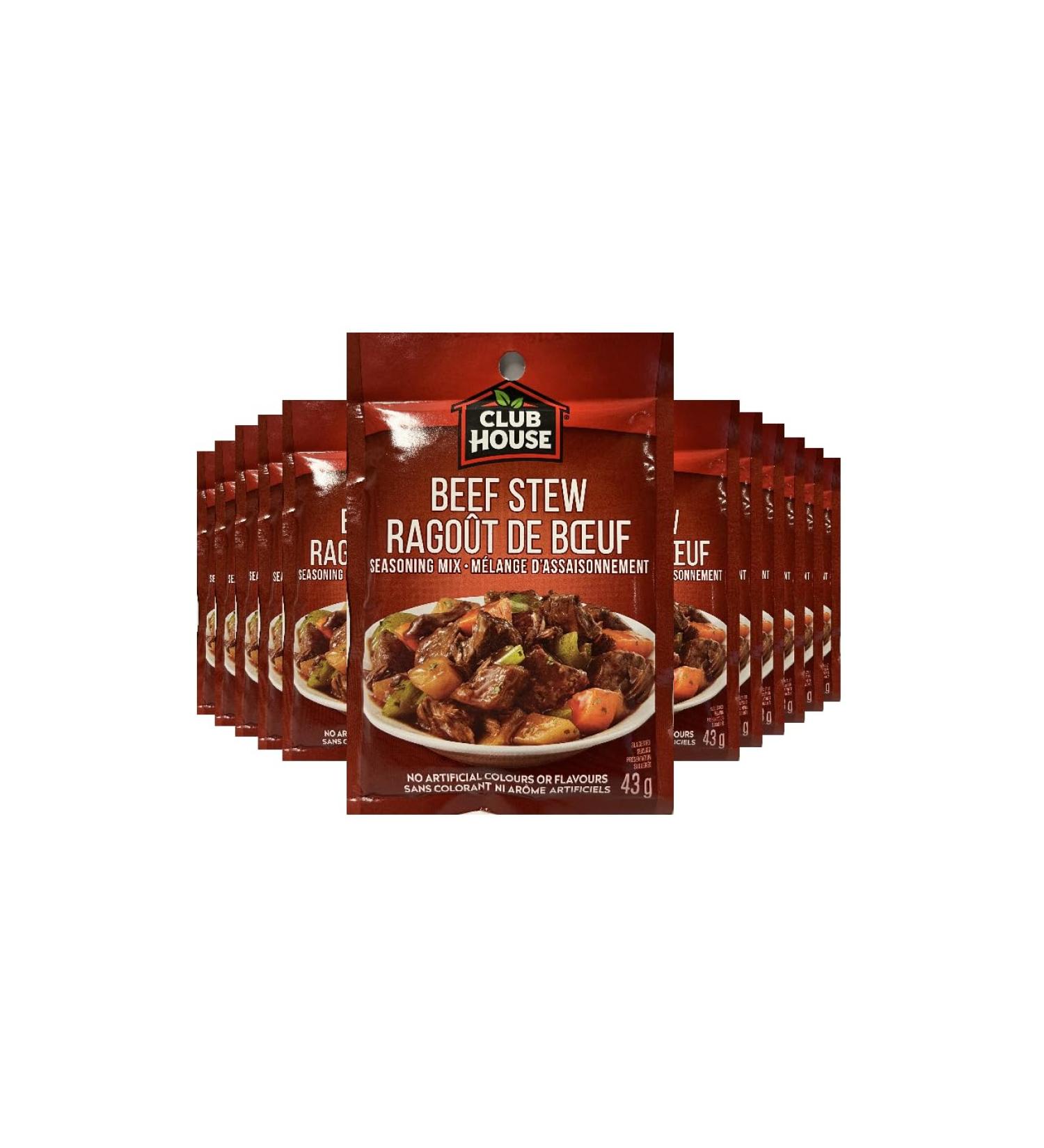 Club House Dry Sauce/Seasoning/Marinade Mix Beef Stew 43g Case Pack 12 Count Beef Stew 43 g (Pack of 12) - Buy Online on GoSupps.com