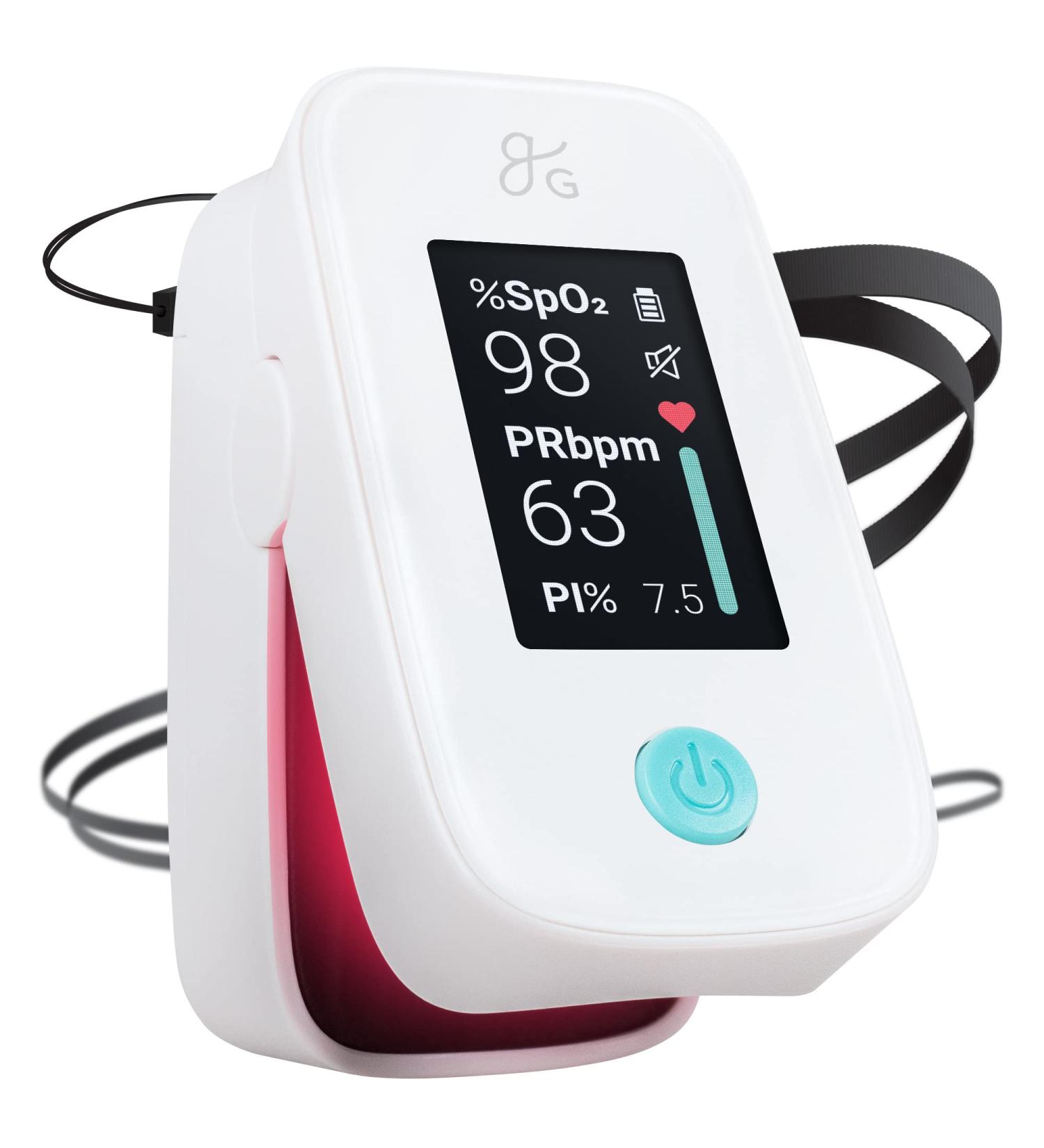 Greater Goods Premium Pulse Oximeter - Fingertip Monitor for Blood Oxygen Levels and Heartbeat | Hi-Def OLED Screen | Designed in St. Louis - Buy Online on GoSupps.com