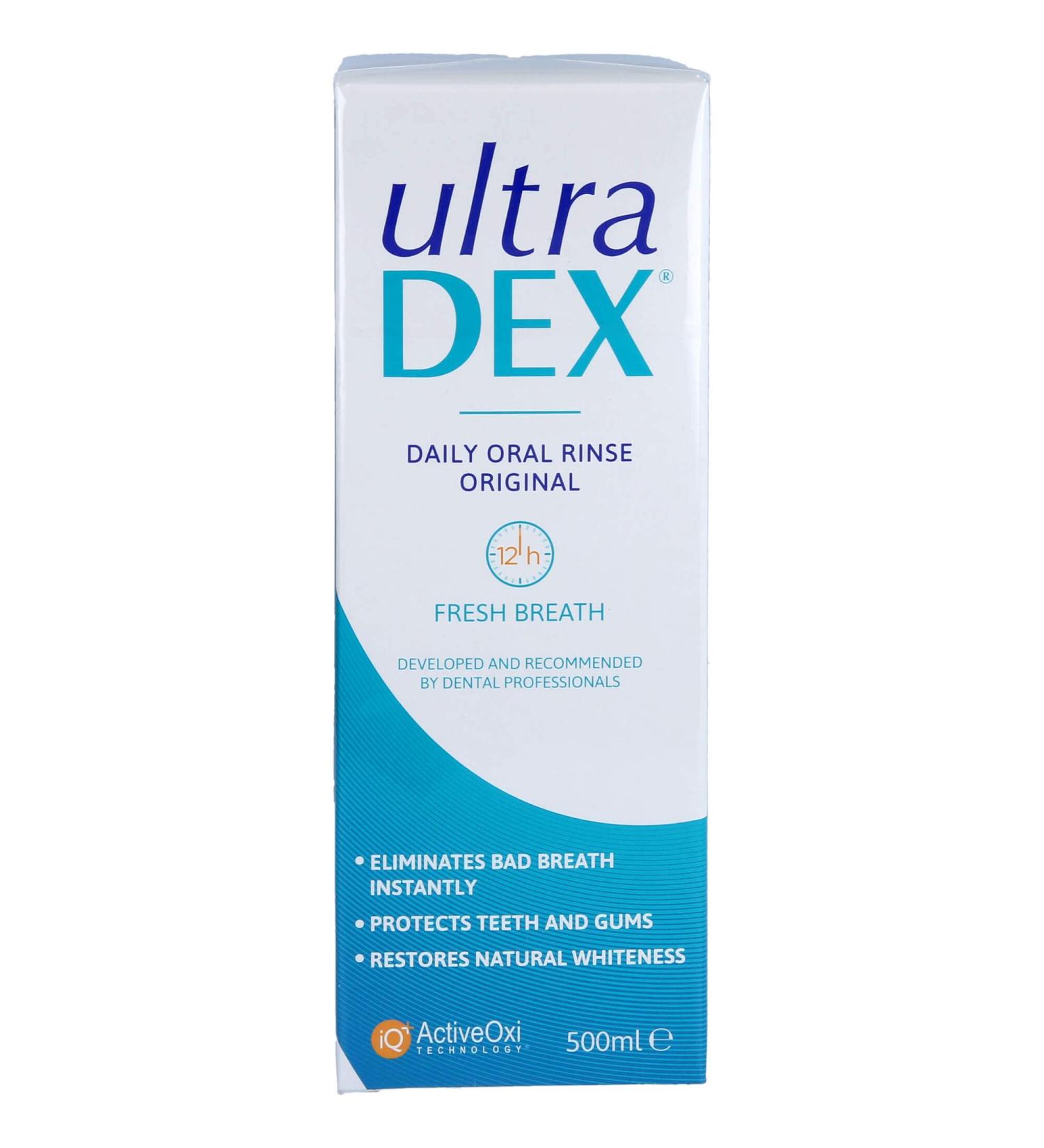 Buy ULTRADEX Antibacterial Mouthwash 500 ml - Effective Oral Care & Fresh Breath | International Shipping Available - Buy Online on GoSupps.com