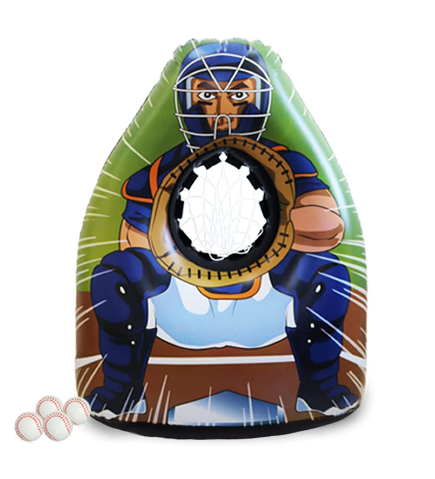Inflatable Baseball Target Set with 4 Soft Balls - Fun Indoor/Outdoor Game for Boys and Girls | Backyard Party Toss Game - Buy Online on GoSupps.com