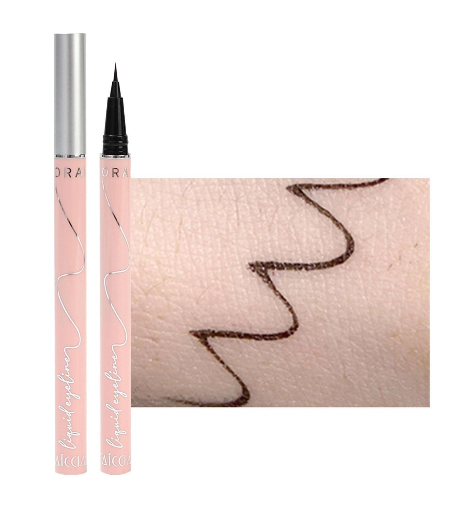 Eyeliner Pencil Liquid | Waterproof Eye Liner | Women Precision Brush Tip Glides On Easily To Create Any Look Gel Pigments With 24-Hour Wear Lambo 01# Classic Black - Buy Online on GoSupps.com