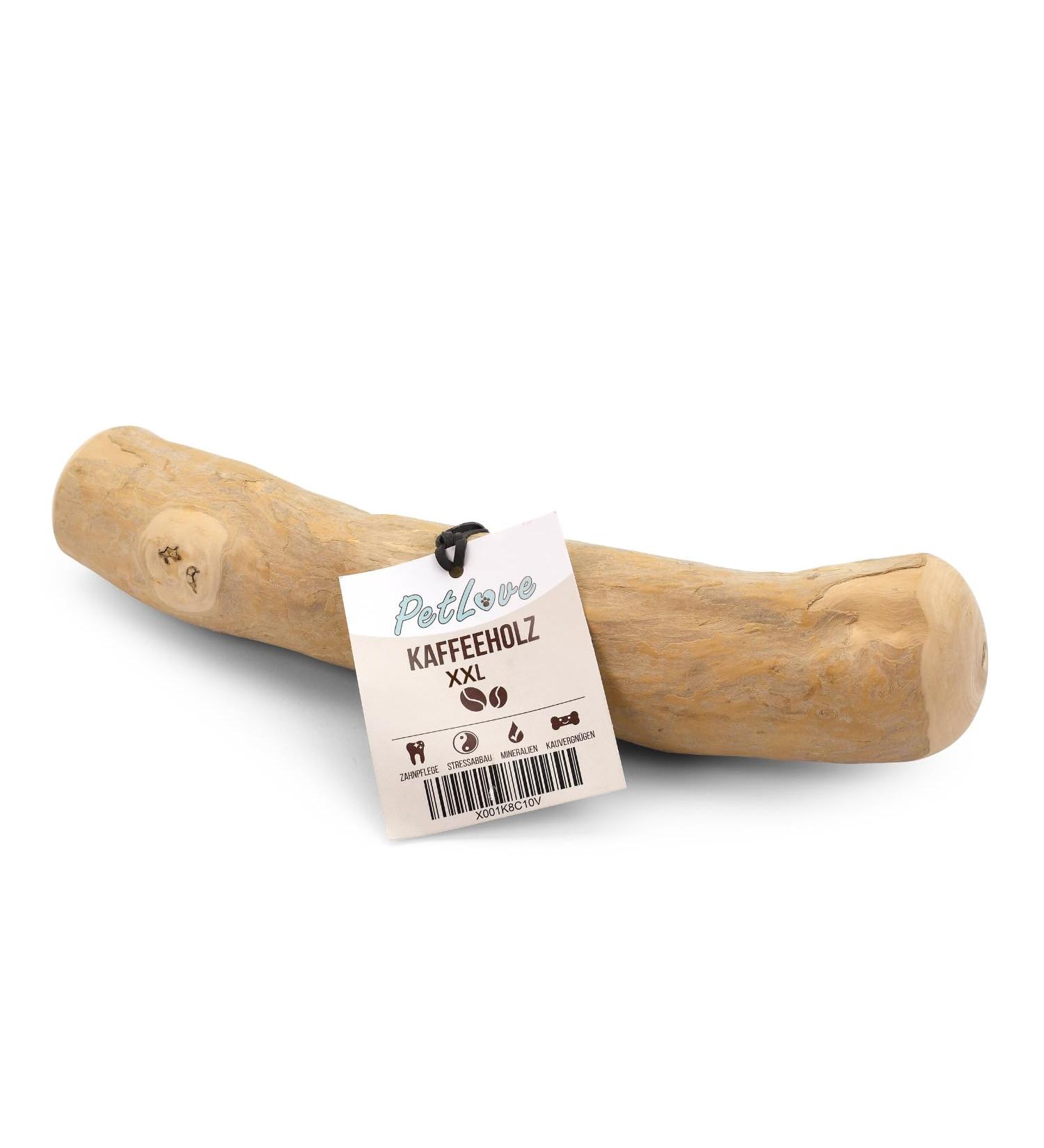 PetLove XXL Coffee Wood Chewing Toy for Dogs | Natural Dental Care Wooden Bone - Caffeine-Free - Buy Online on GoSupps.com