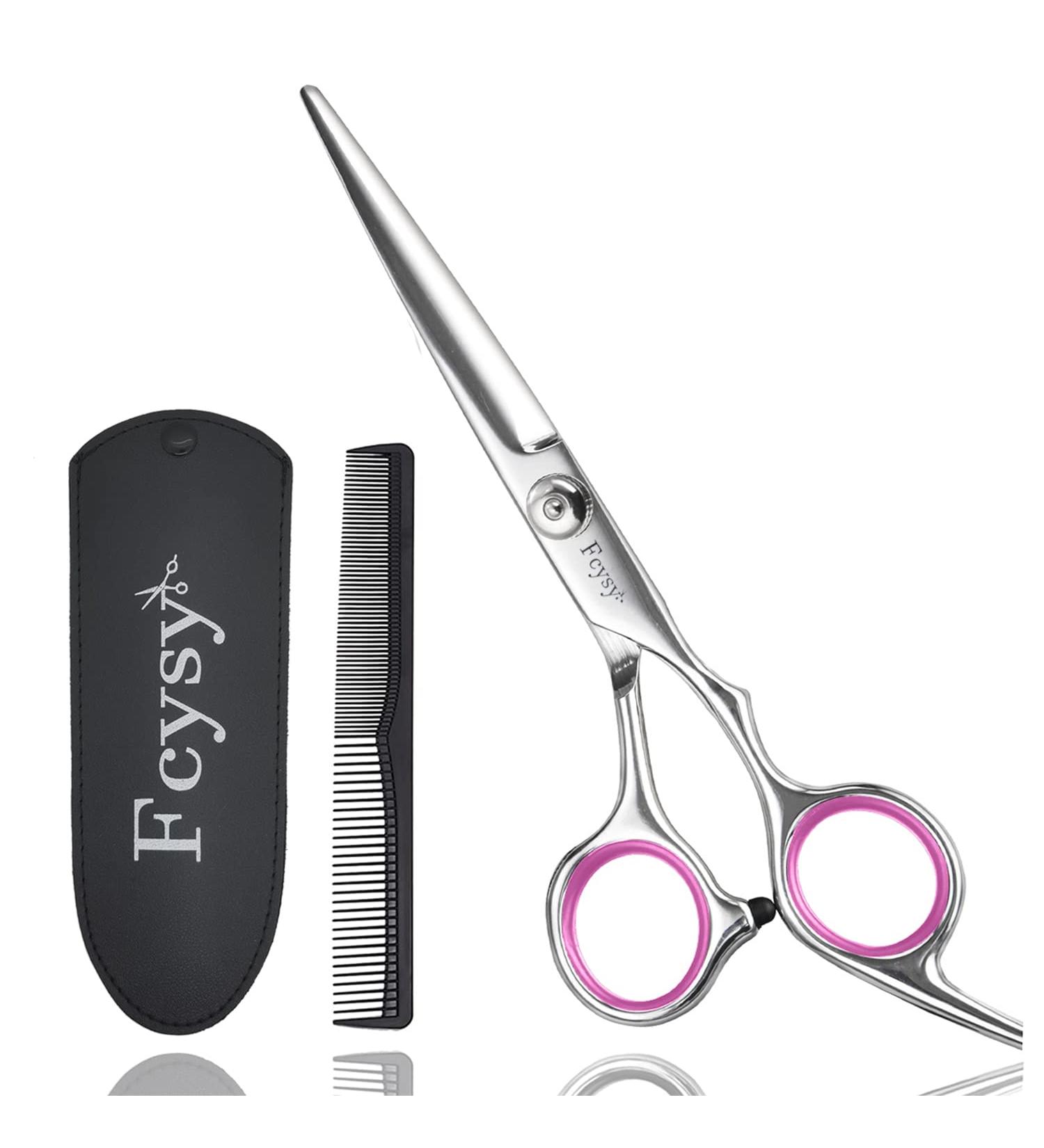 FCYSY Professional Hair Cutting Scissors with Comb - Pink Hairdressing Shears for Women & Men - Buy Online on GoSupps.com