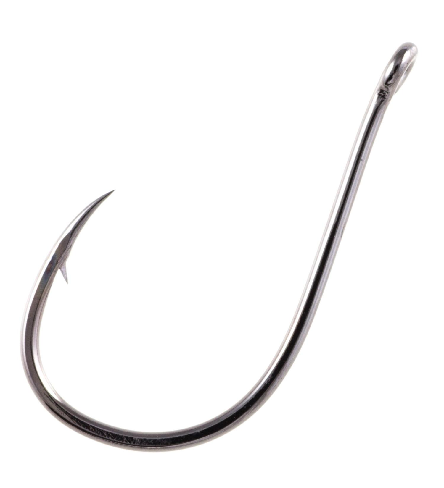 Owner 5177 Mosquito Light Wire Hook Black Chrome Size 6, 10-pack