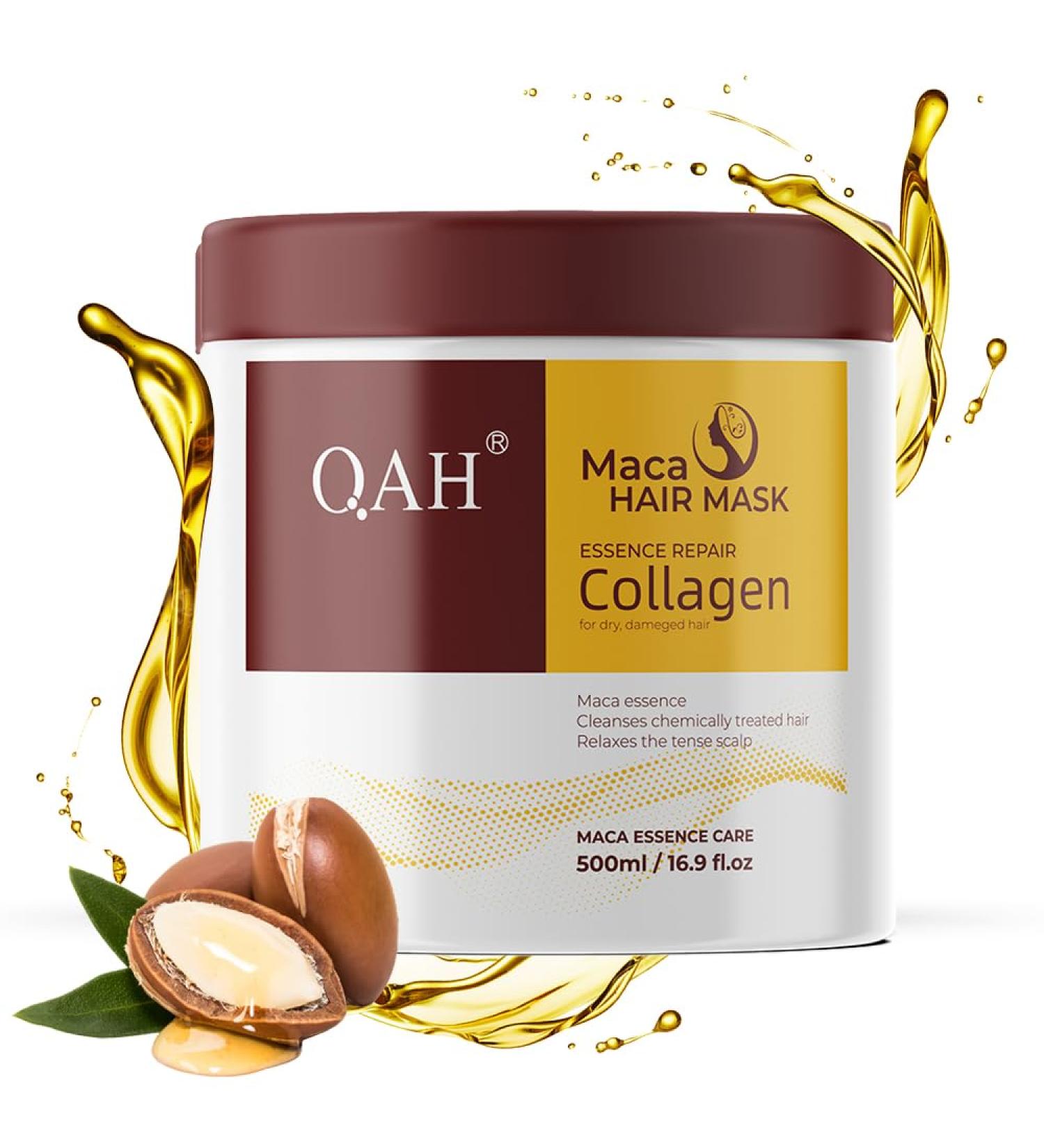 Collagen Hair Treatment - Deep Repair Conditioning Mask with Argan Oil for All Hair Types - 16.90 oz (500ml - Buy Online on GoSupps.com
