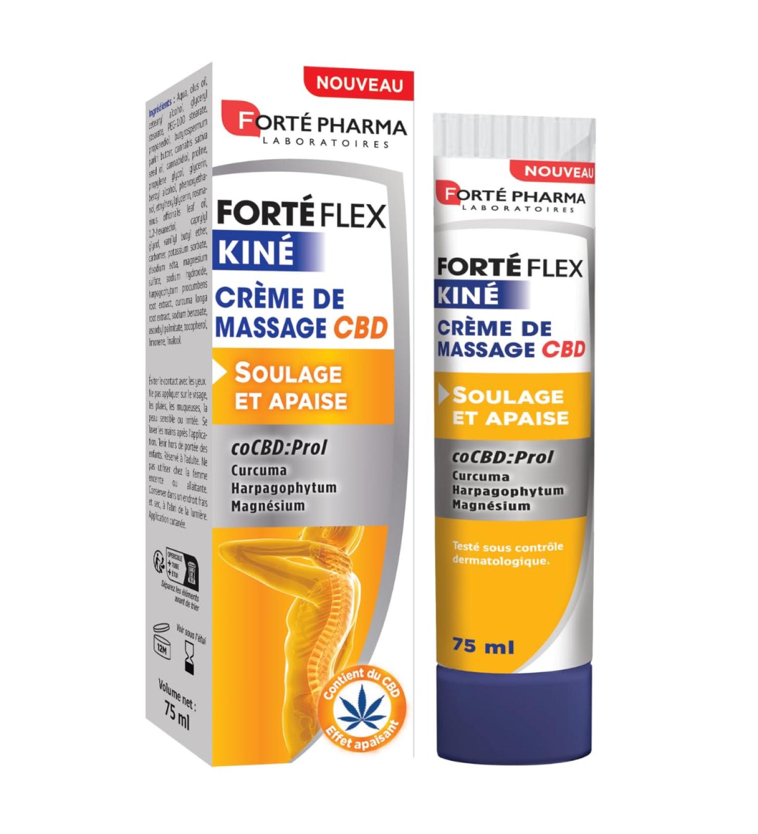 Fort Pharma - Fort Flex Kin CBD Cream - Joint and muscle massage cream - Soothing heat sensation - Turmeric Magnesium He - Buy Online on GoSupps.com