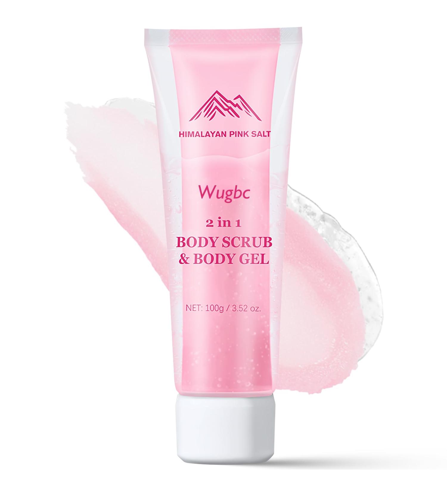 Body Scrub & Body Gel 2 in 1, Body Exfoliator Pink Frosted Salt Texture Effectively Removes Old Cuticles Clear Exfoliating Gel Deep Moisturizing Soothing Skin 3.52 Fl Oz (Pack of 1) pink - Buy Online on GoSupps.com