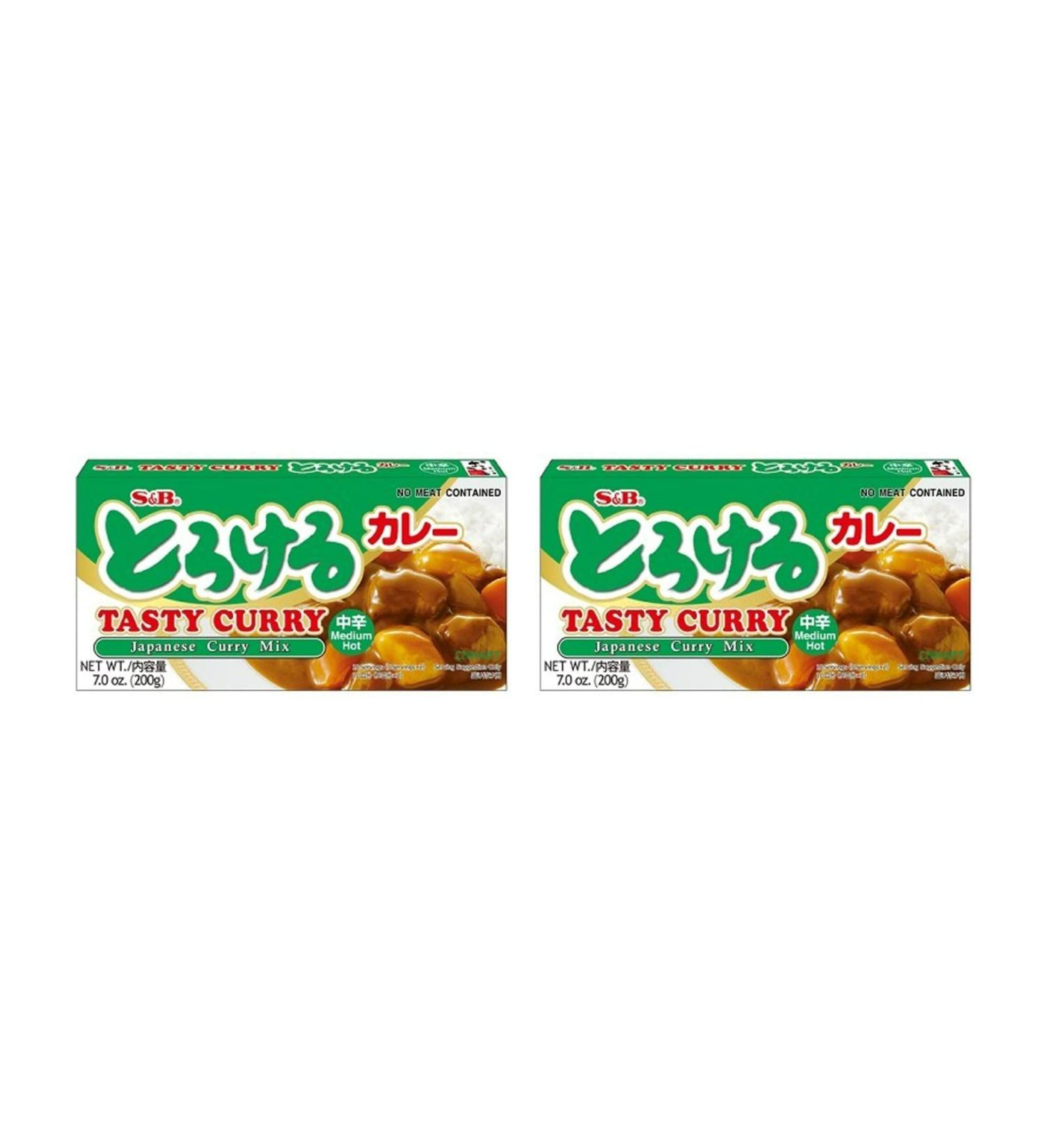 S&B Tasty Curry Japanese Curry Sauce Mix Medium Hot 200g (Pack of 2) by CNMART - Buy Online on GoSupps.com