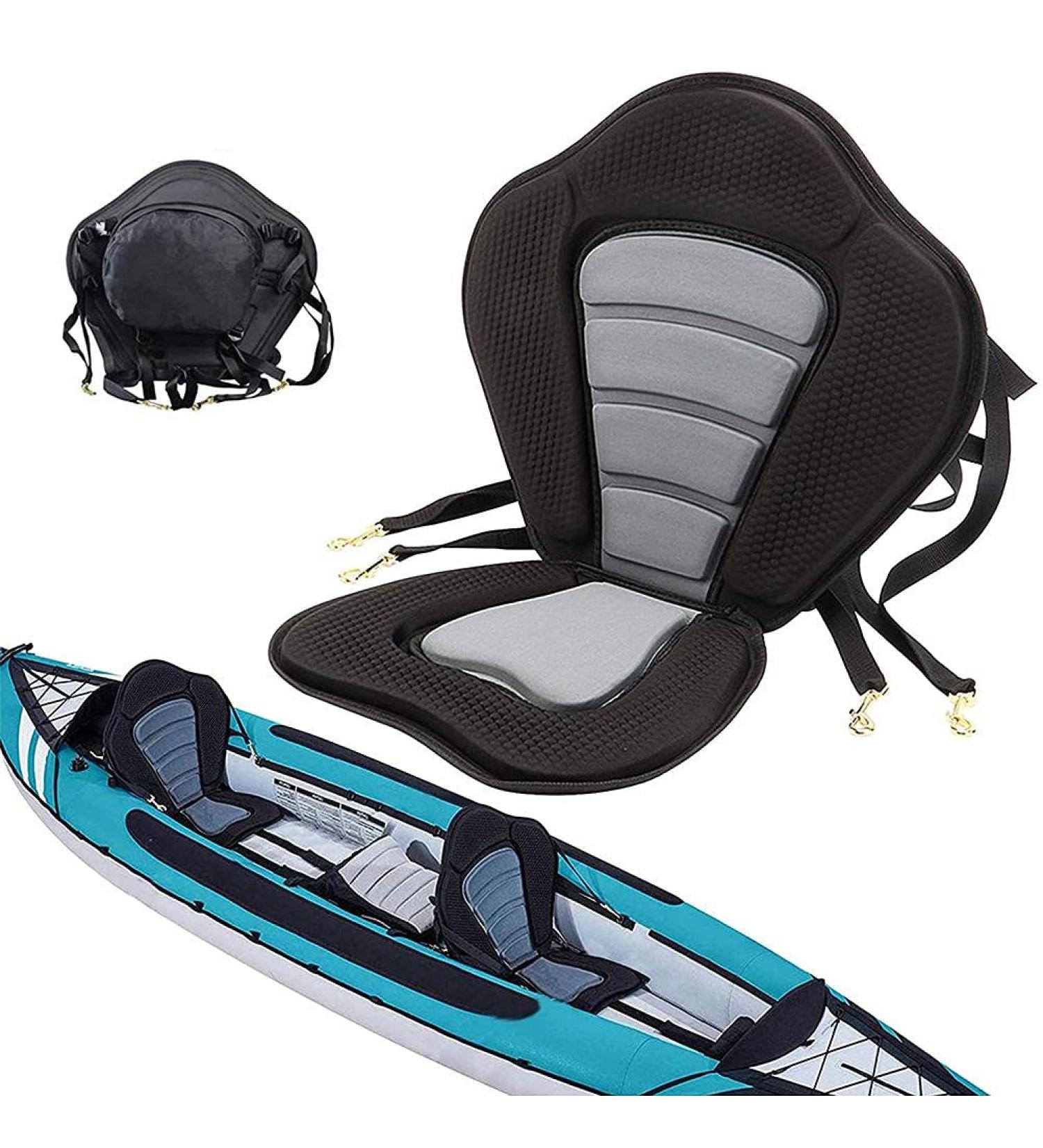 Adjustable Paddle Board Seat with Detachable Back Storage Bag - High Backrest Chair for Kayak, Canoe & Boat - Buy Online on GoSupps.com