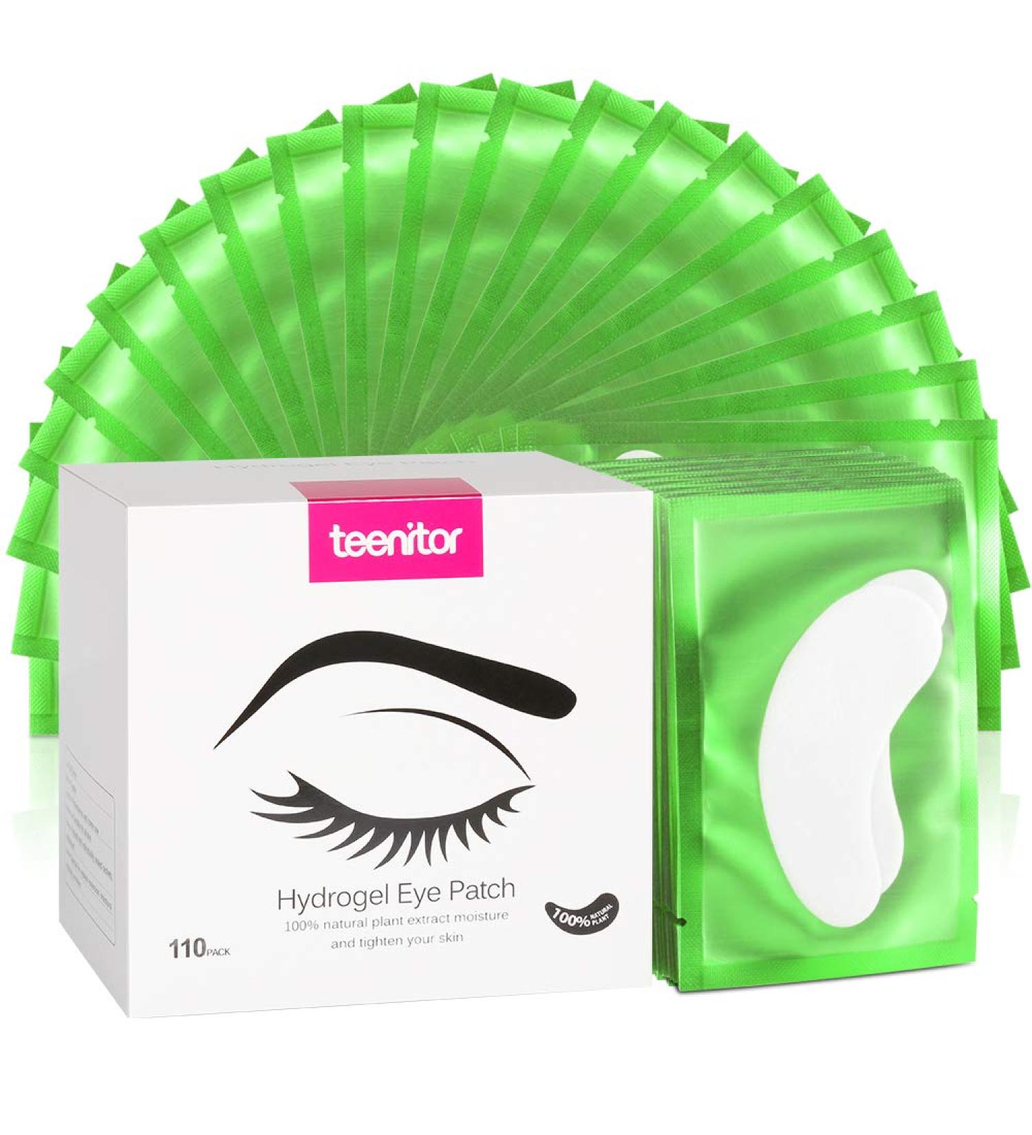 Teenitor 110 Pairs Eyelash Extension Gel Pads - Lint Free Lash Under Eye Patches (Green) - Buy Online on GoSupps.com