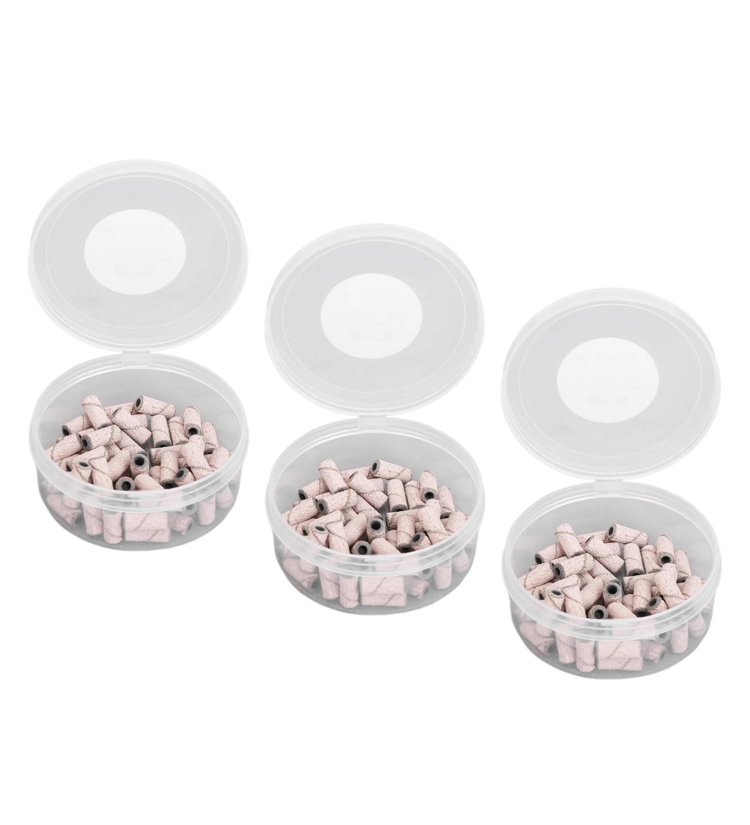 Nail Art Sanding Bands Box Grinding Bands Sand for Cap Manicure for Mini Head Small Size Boxed Miniature Nail Tool Sterilizers (Pink) - Buy Online on GoSupps.com