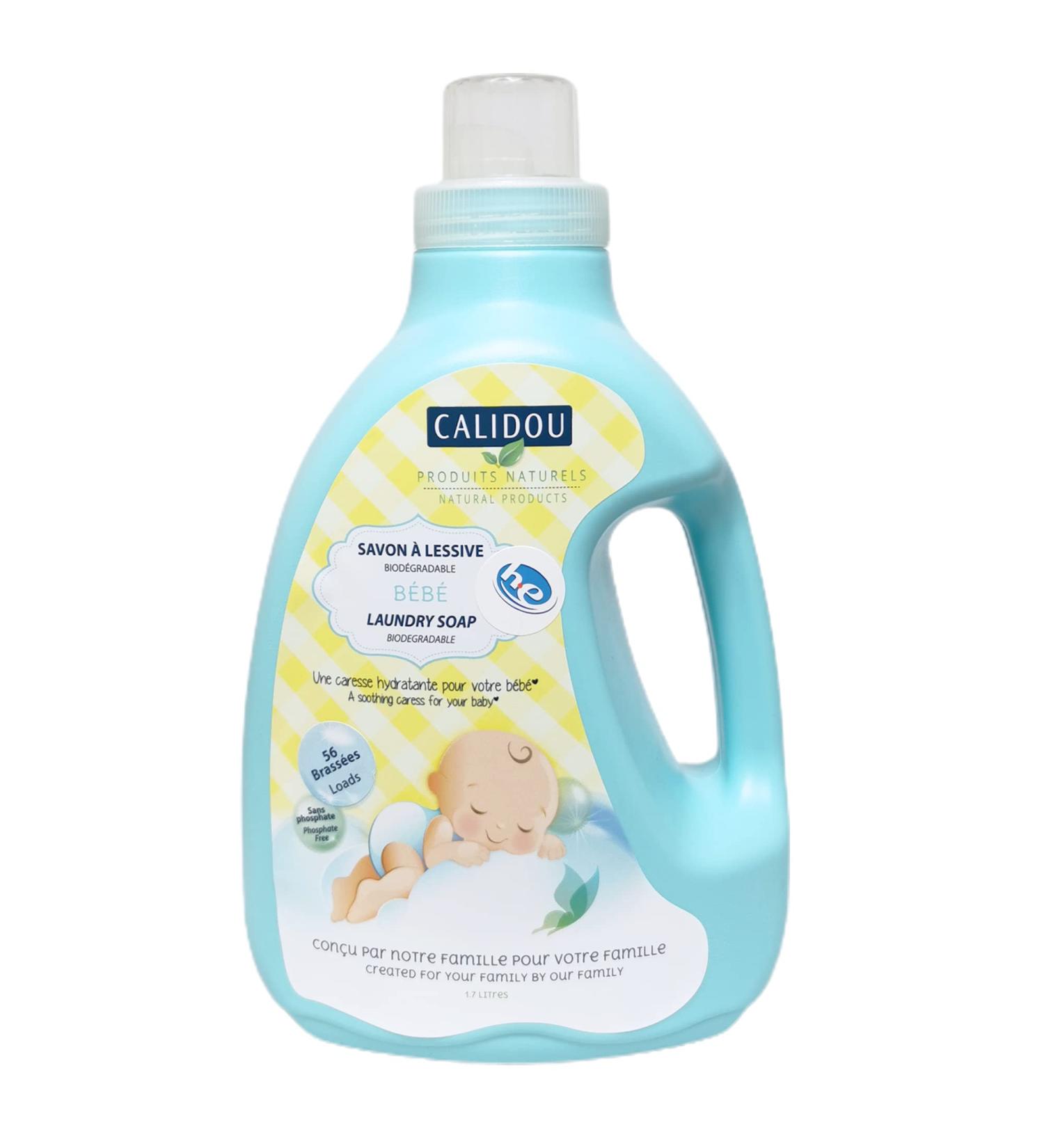CALIDOU Baby Natural Laundry Soap | Concentrated Liquid Laundry Soap | Vegan | For Sensitive Skin | Biodegradable Phosphate free| HE 1.7L (56 Loads)  - Buy Online on GoSupps.com