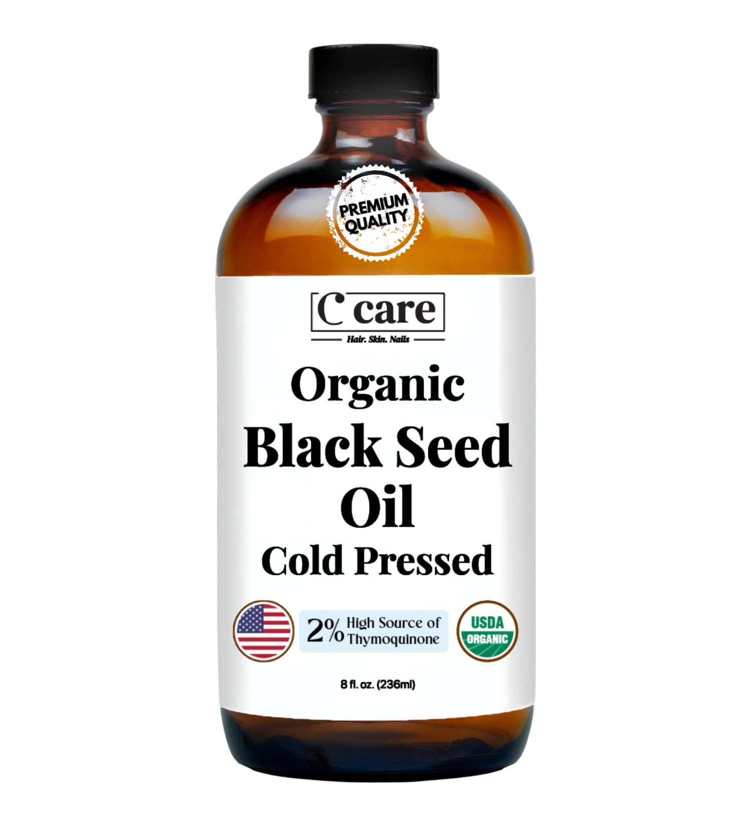 Black Seed Oil Organic Cold Pressed Unrefined Glass Bottle | USDA Certified Organic Black Cumin Seed Oil | High Thymoquinone Omega 3 6 9 | For Immune Support Joints Digestion Hair & Skin | 8 Fl oz 8 Fl Oz (Pack of 1) - Buy Online on GoSupps.com