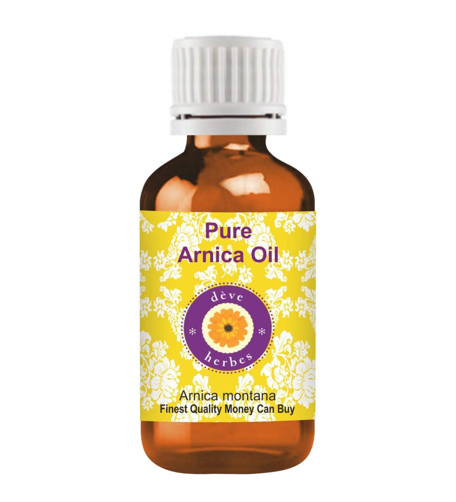Deve Herbes Pure Arnica Oil - Natural Therapeutic Grade 50ml (1.69 oz) | International Shipping Available - Buy Online on GoSupps.com
